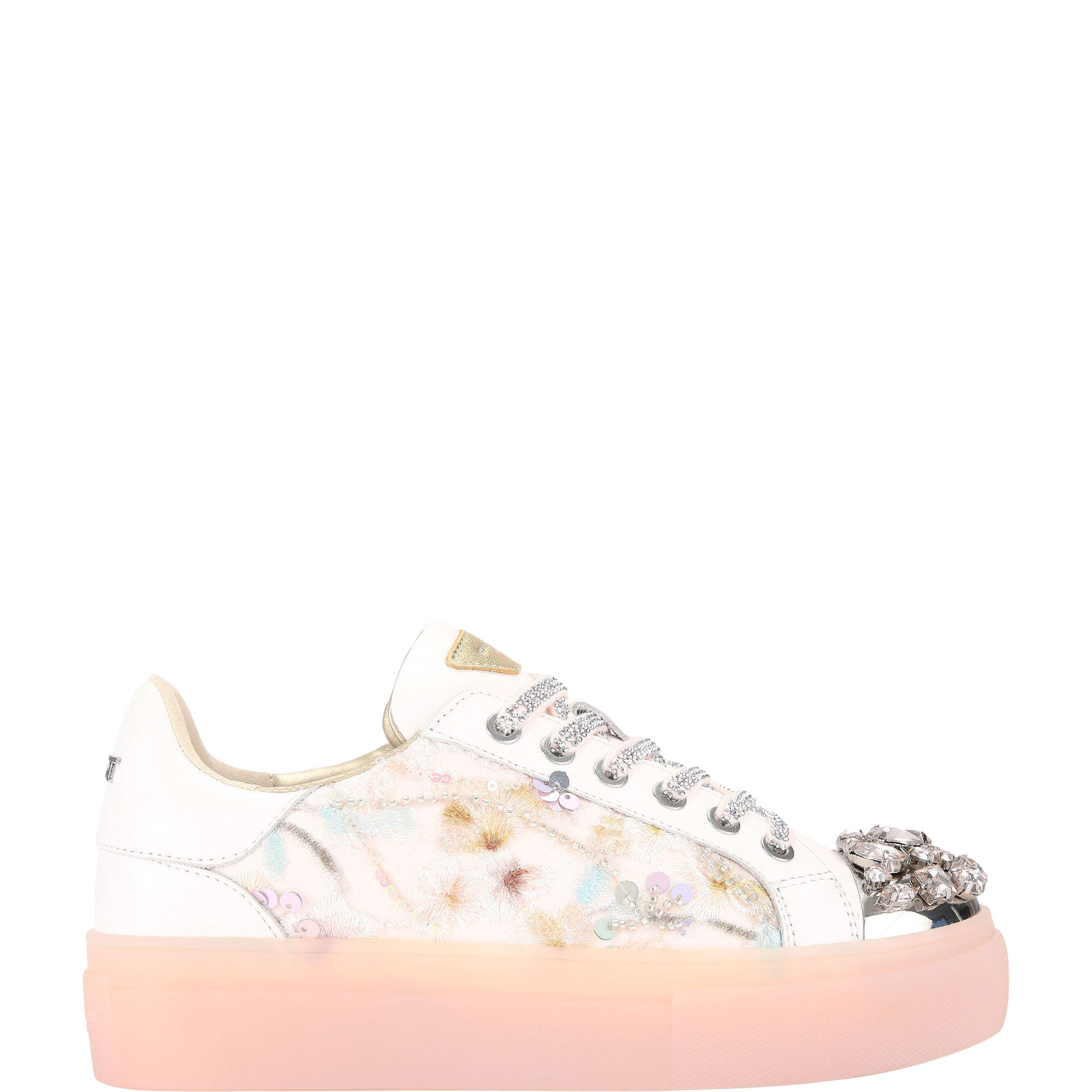 Crystal Embroidered Toecap Trainers