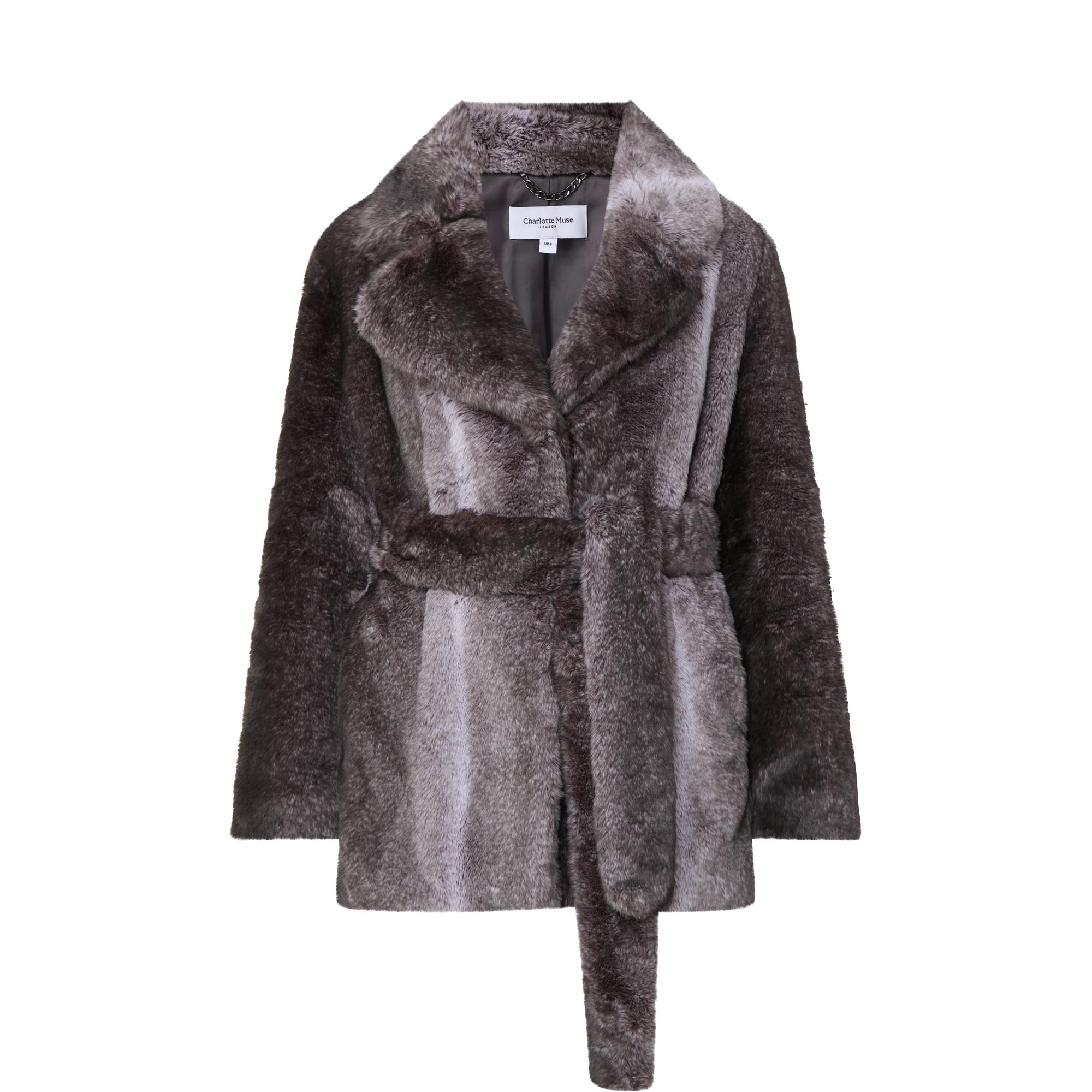 Ardana Belted Faux Fur Coat