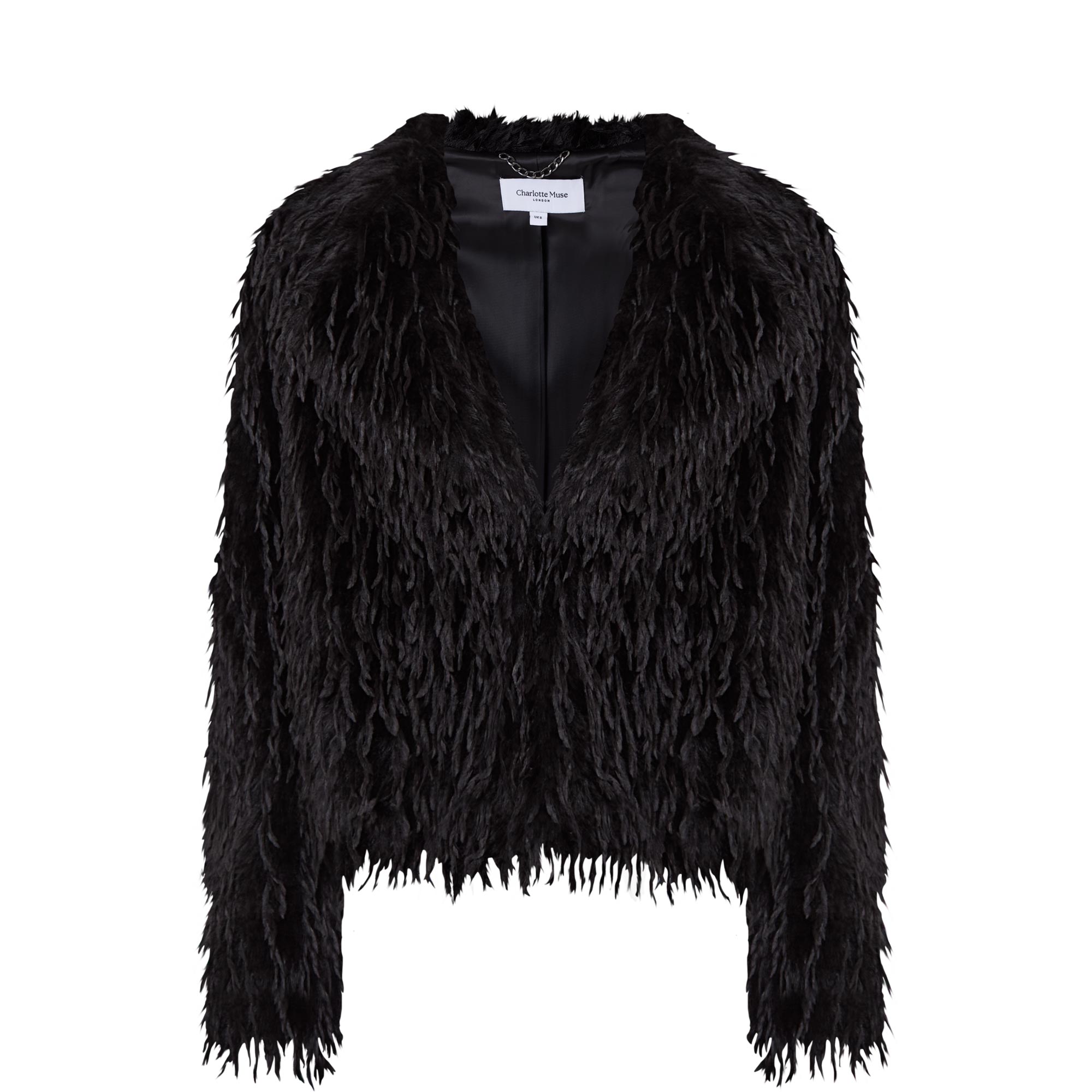 Lucca Textured Faux Fur Coat