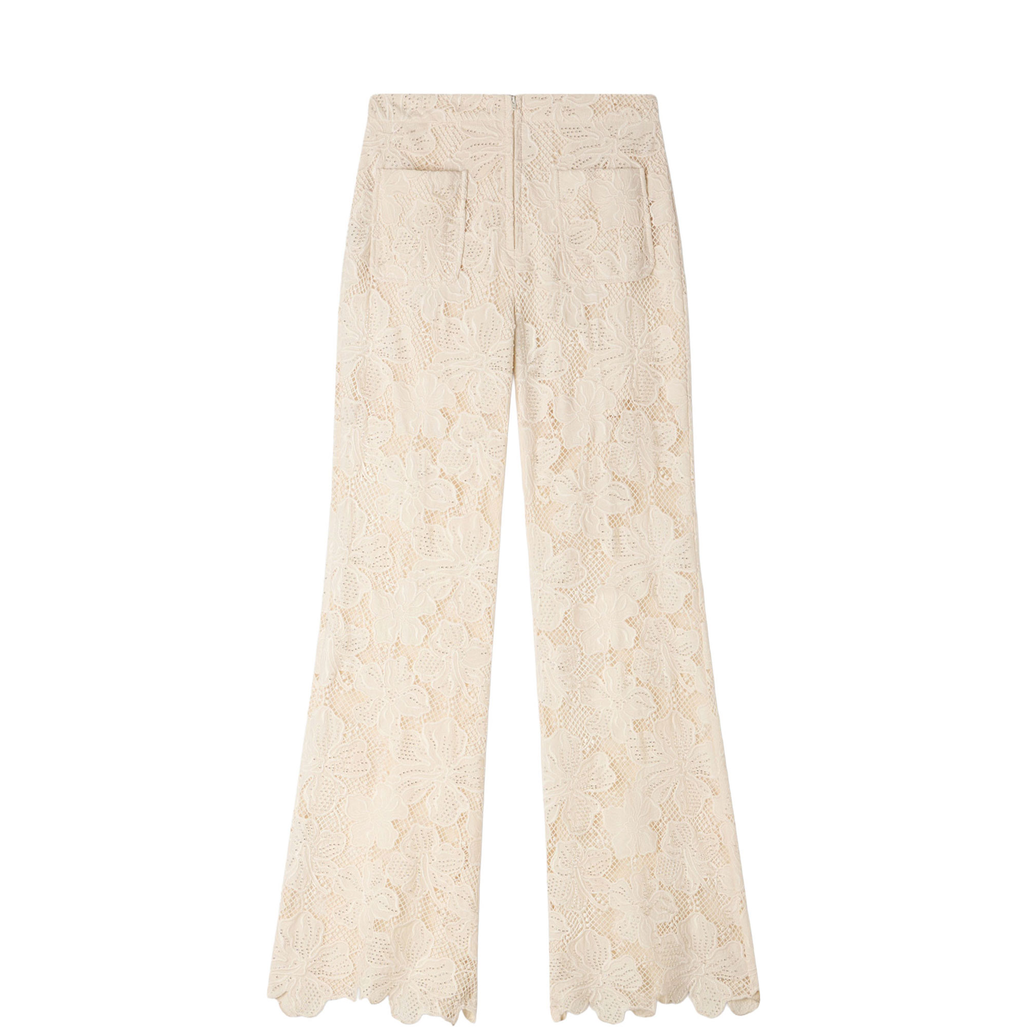 Floral Lace Flared Trousers