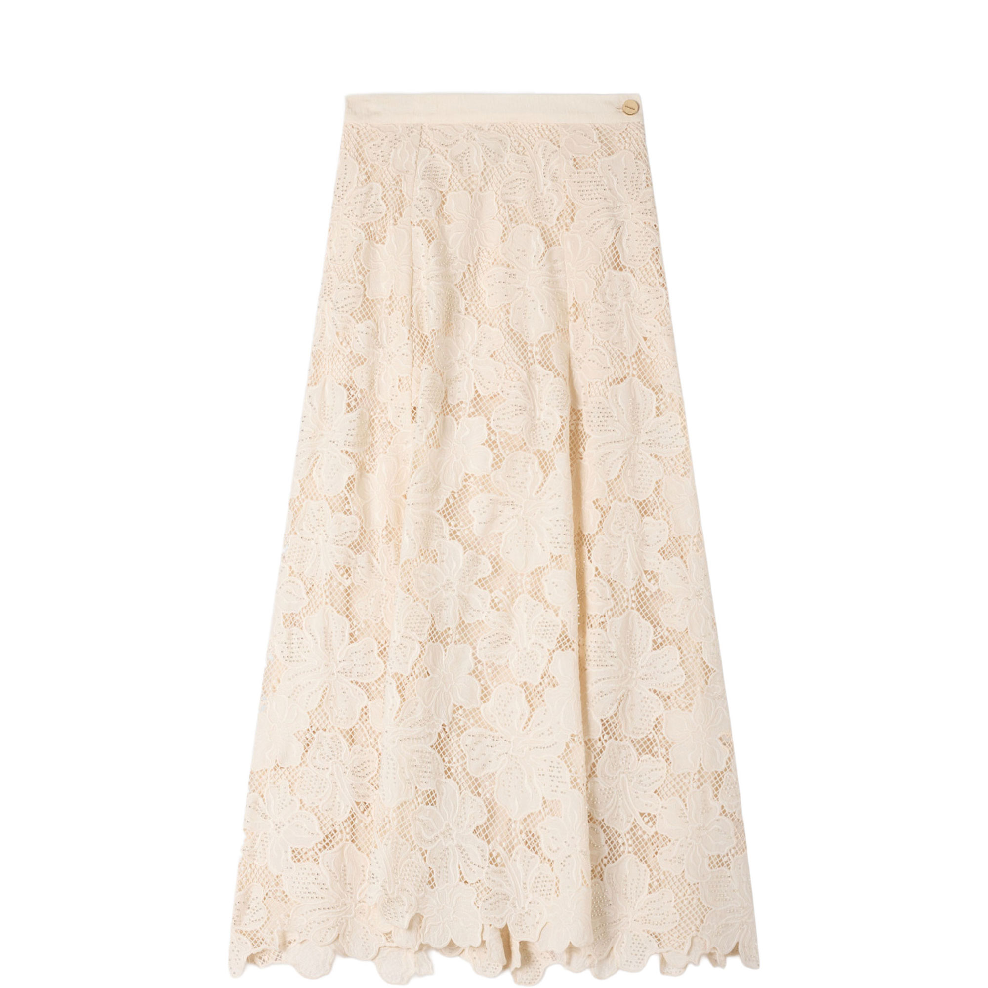Floral Guipure Skirt
