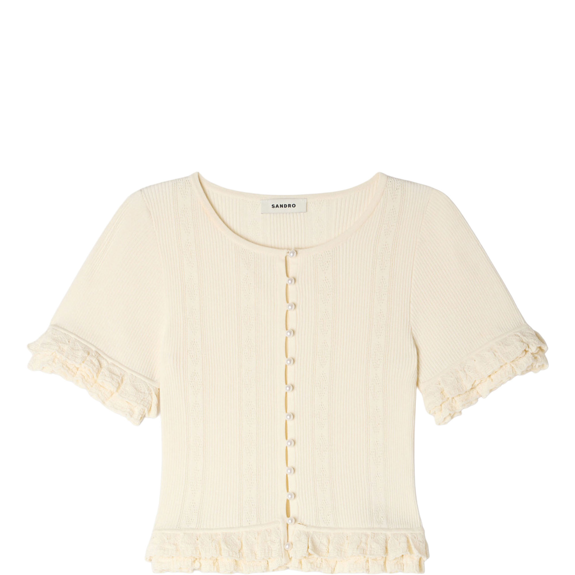 Ruffle Knit Cardigan