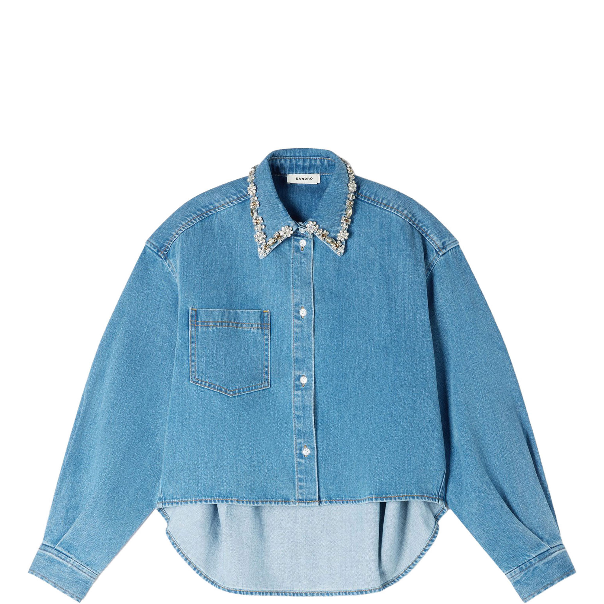 Rhinestone Denim Shirt