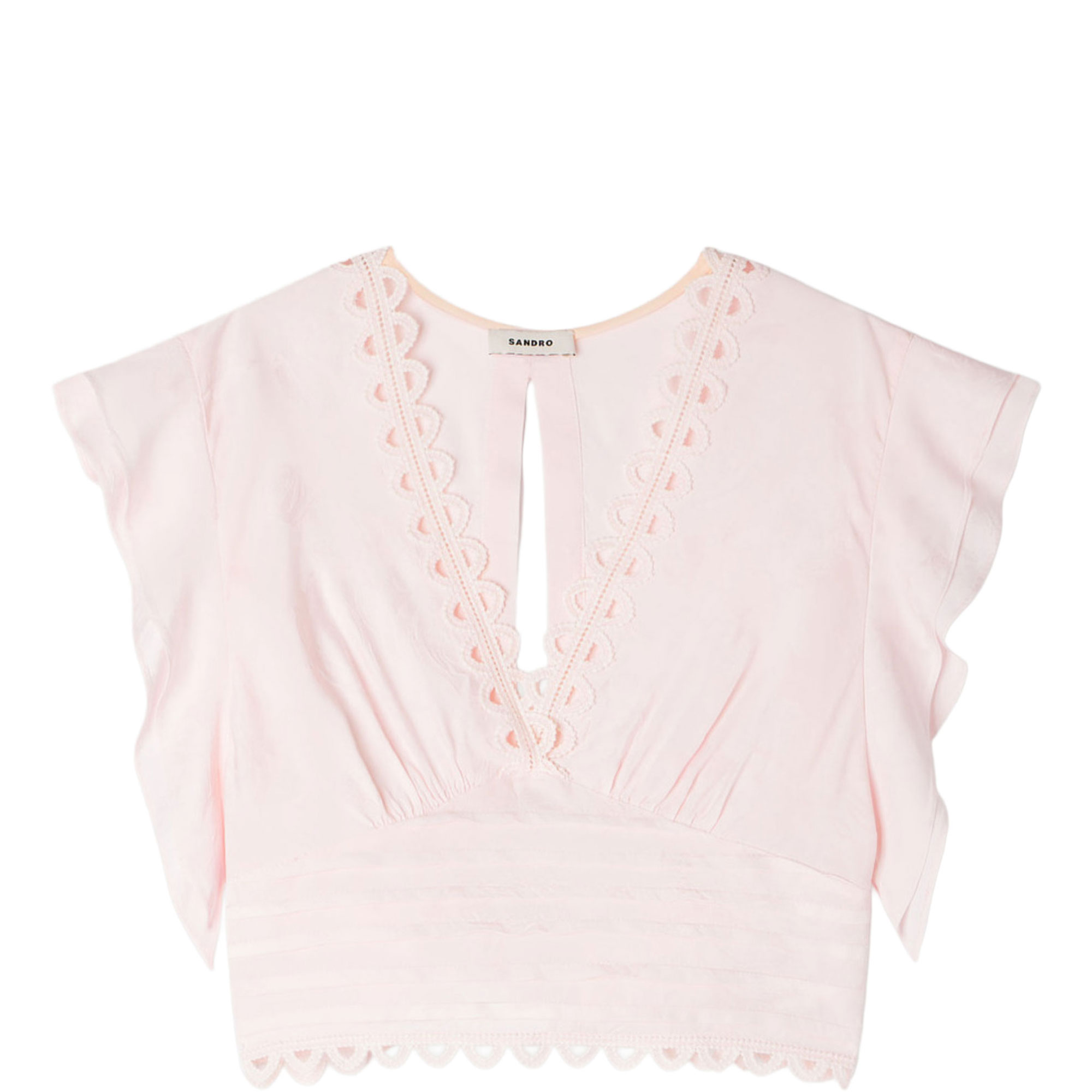 Floral Jacquard Cropped Top