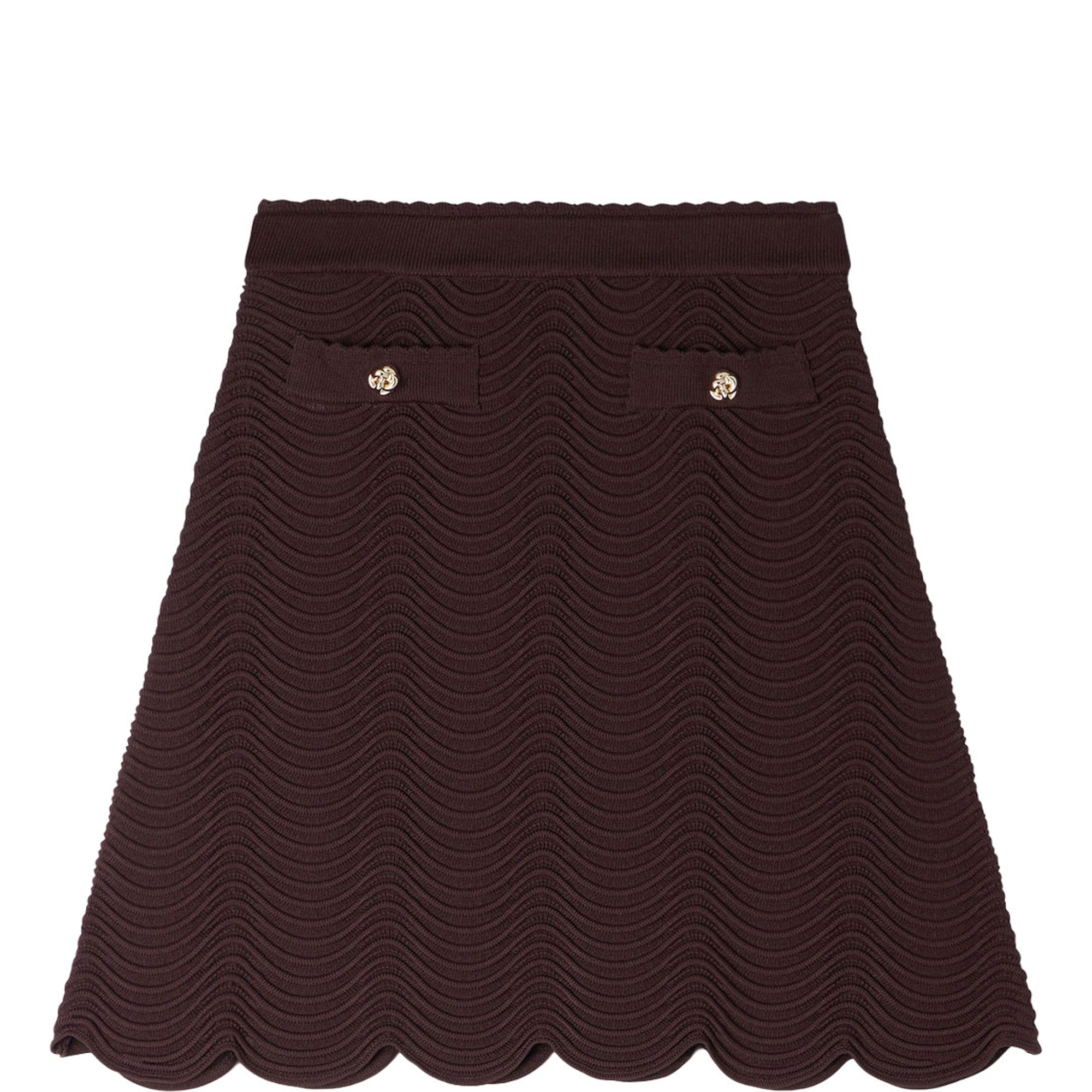 Wave Knit Mini Skirt