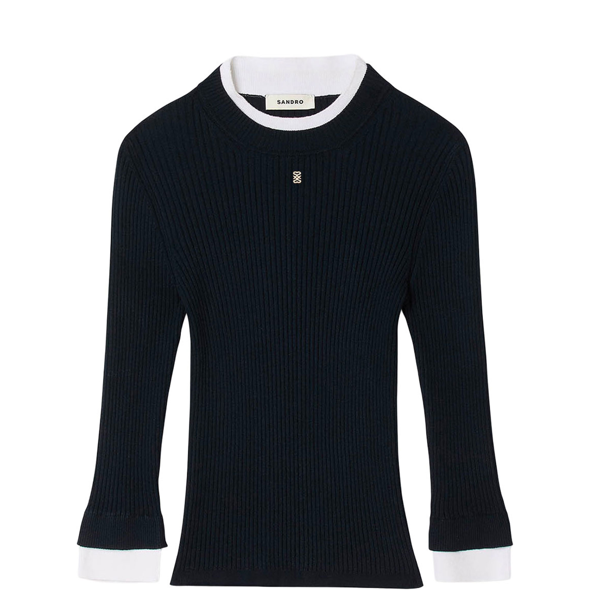 Layered Effect Ribbed Sweater