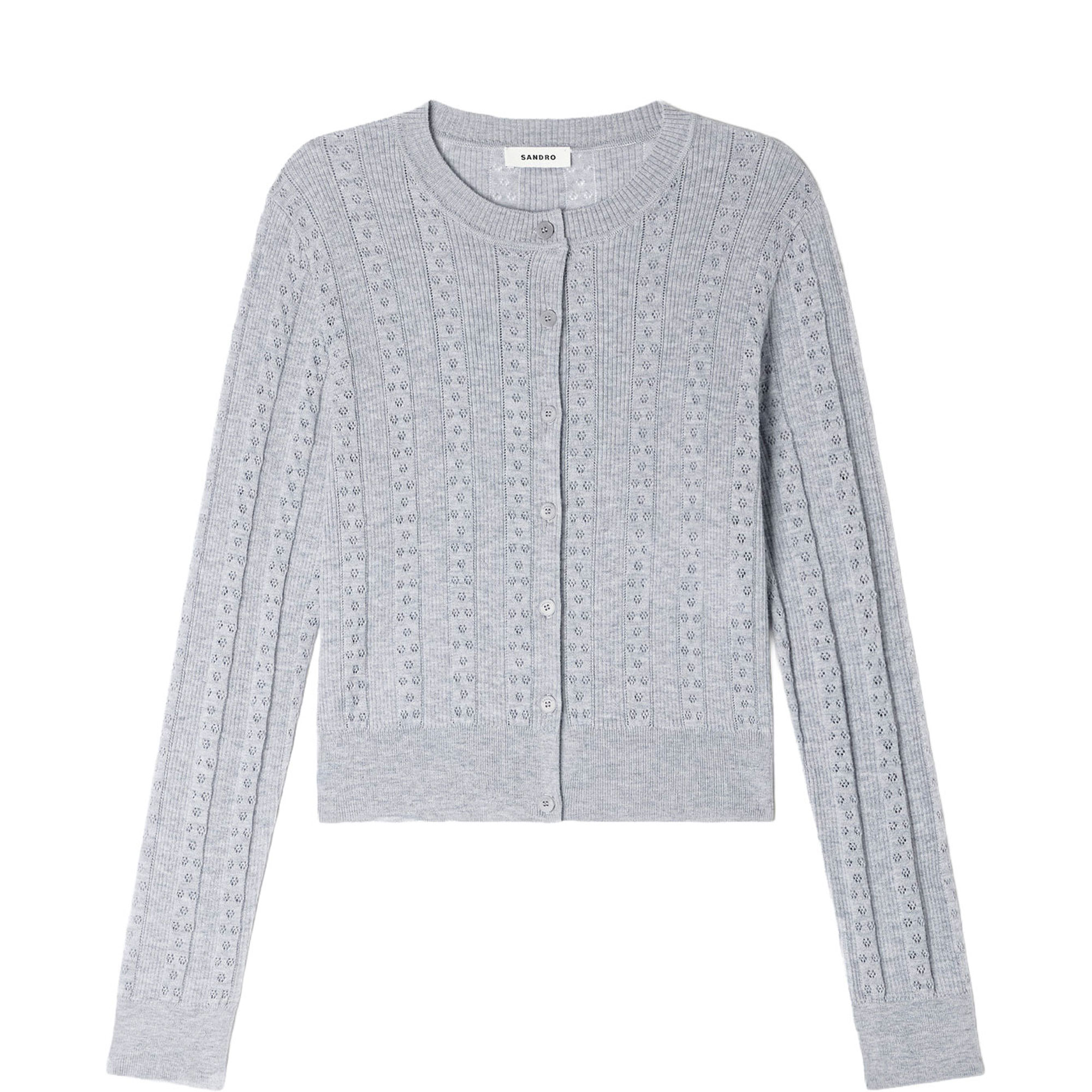 Pointelle Knit Cardigan