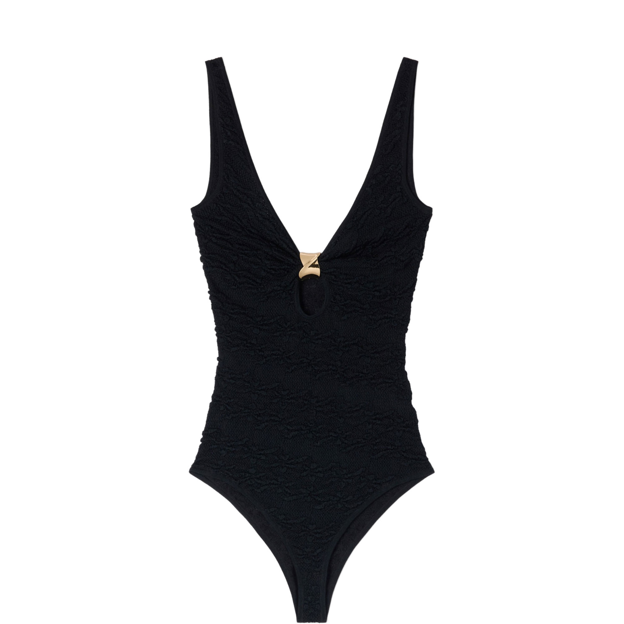 Keyhole Textured Knitted Bodysuit