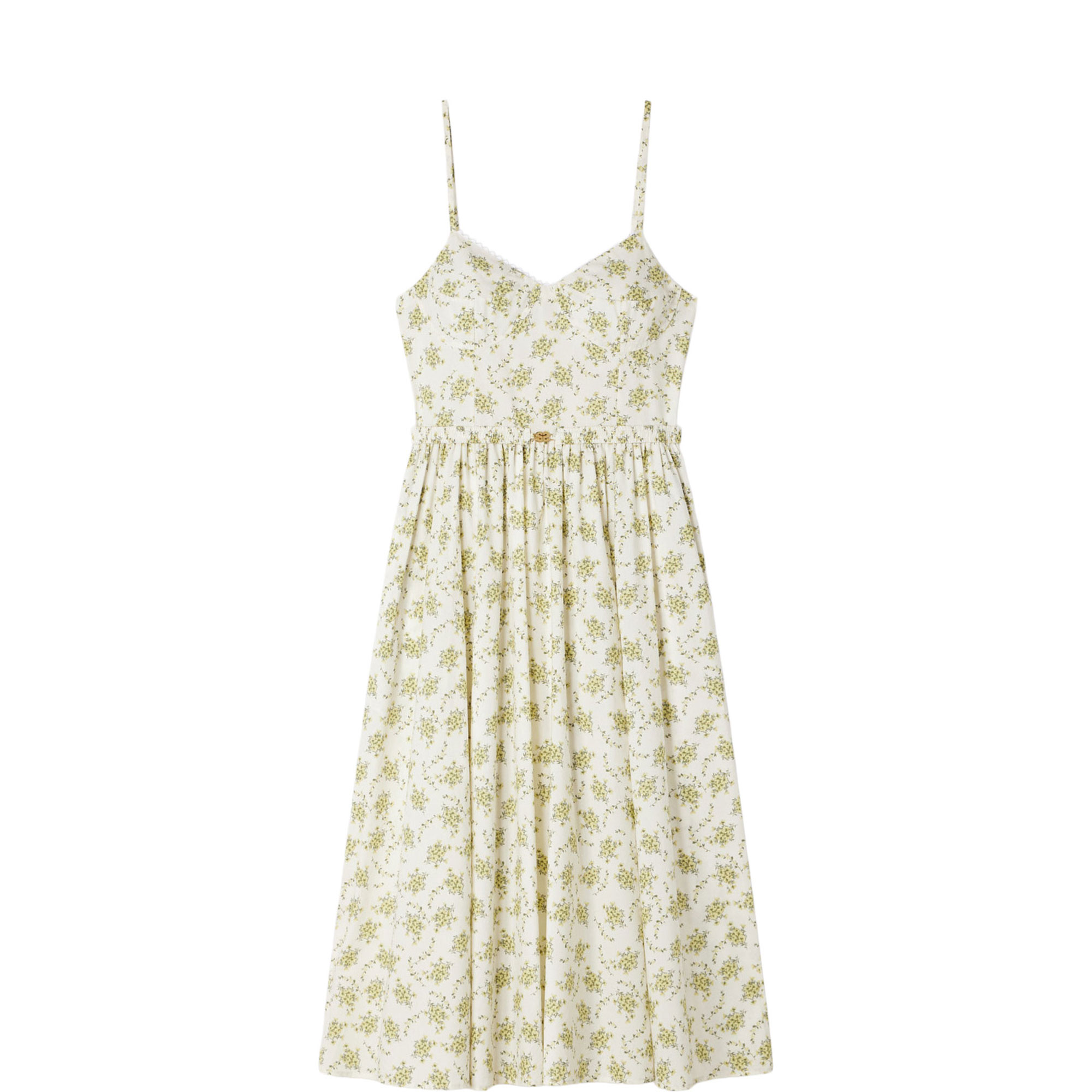 Floral Belted Flared Dress