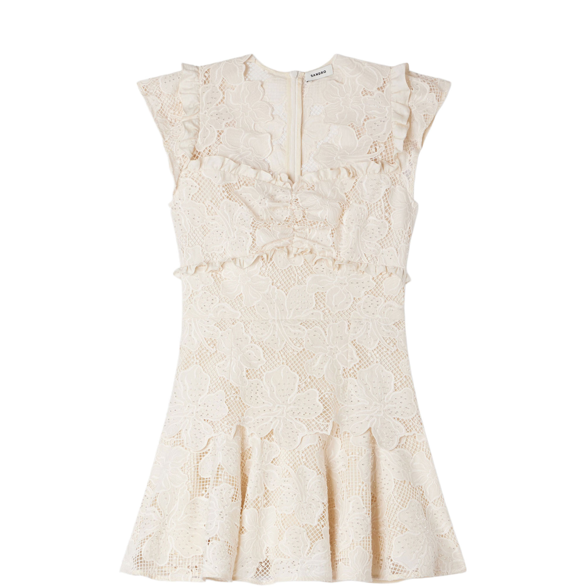 Floral Guipure Mini Dress