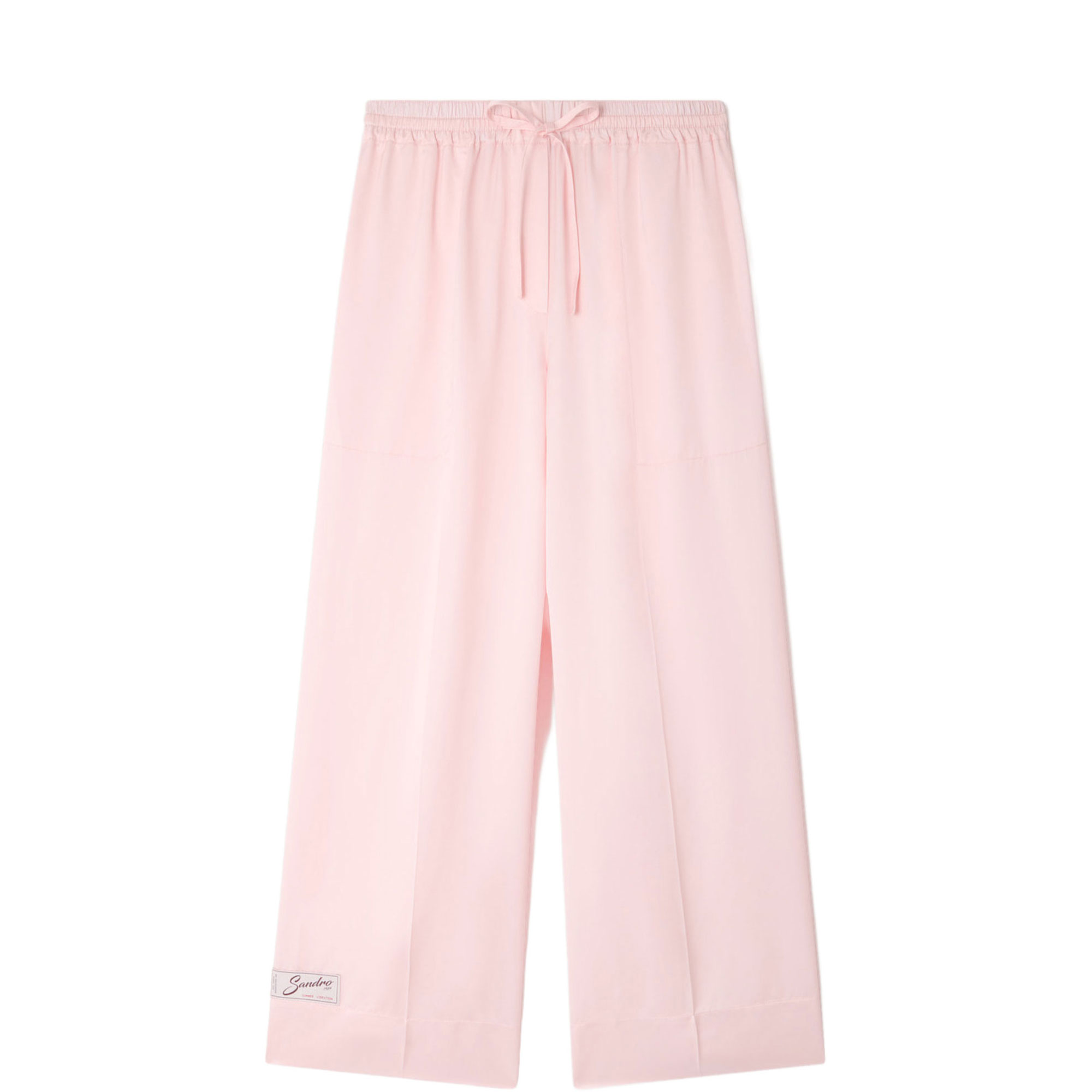 Logo Drawstring Wide-Leg Trousers