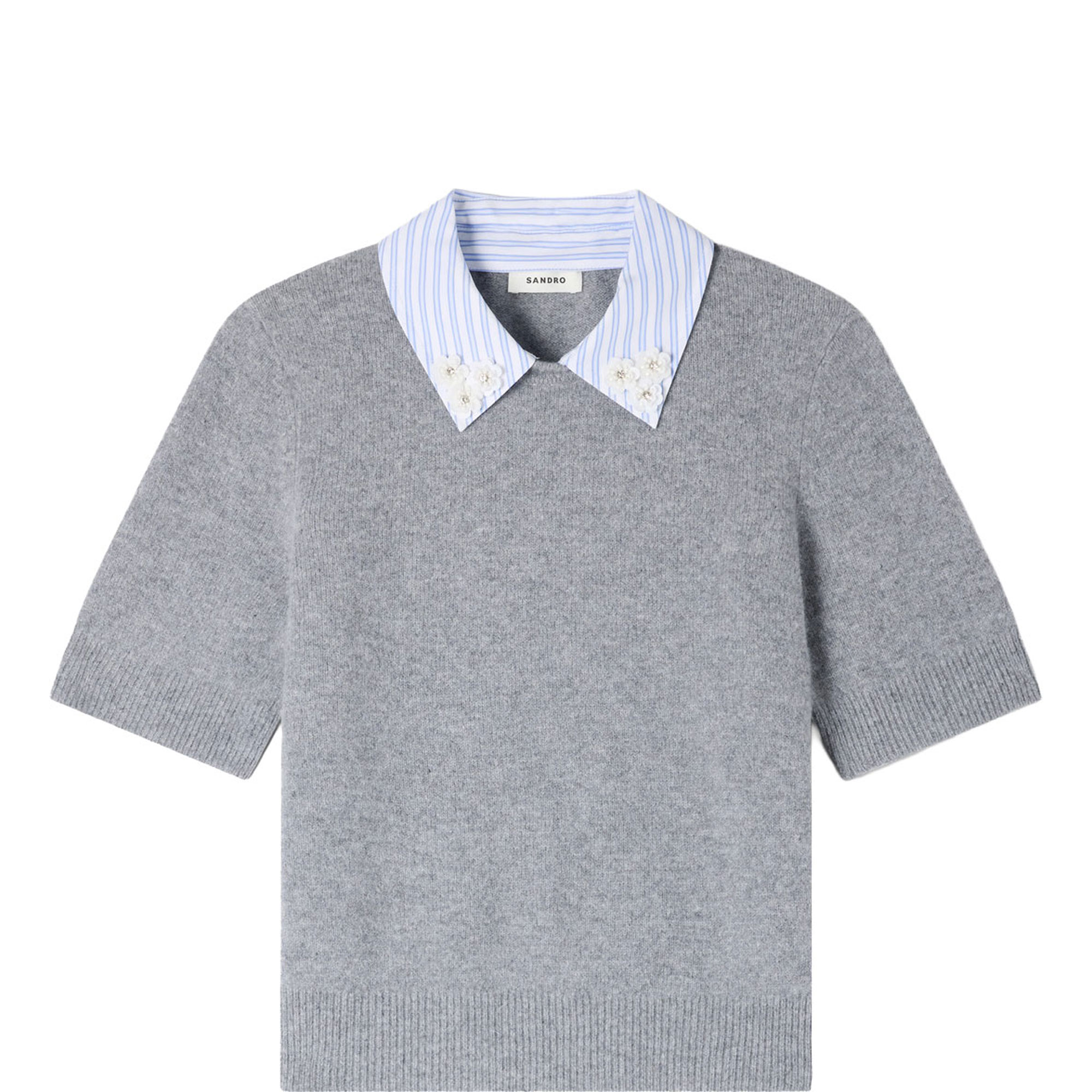 Detachable Collar Sweater