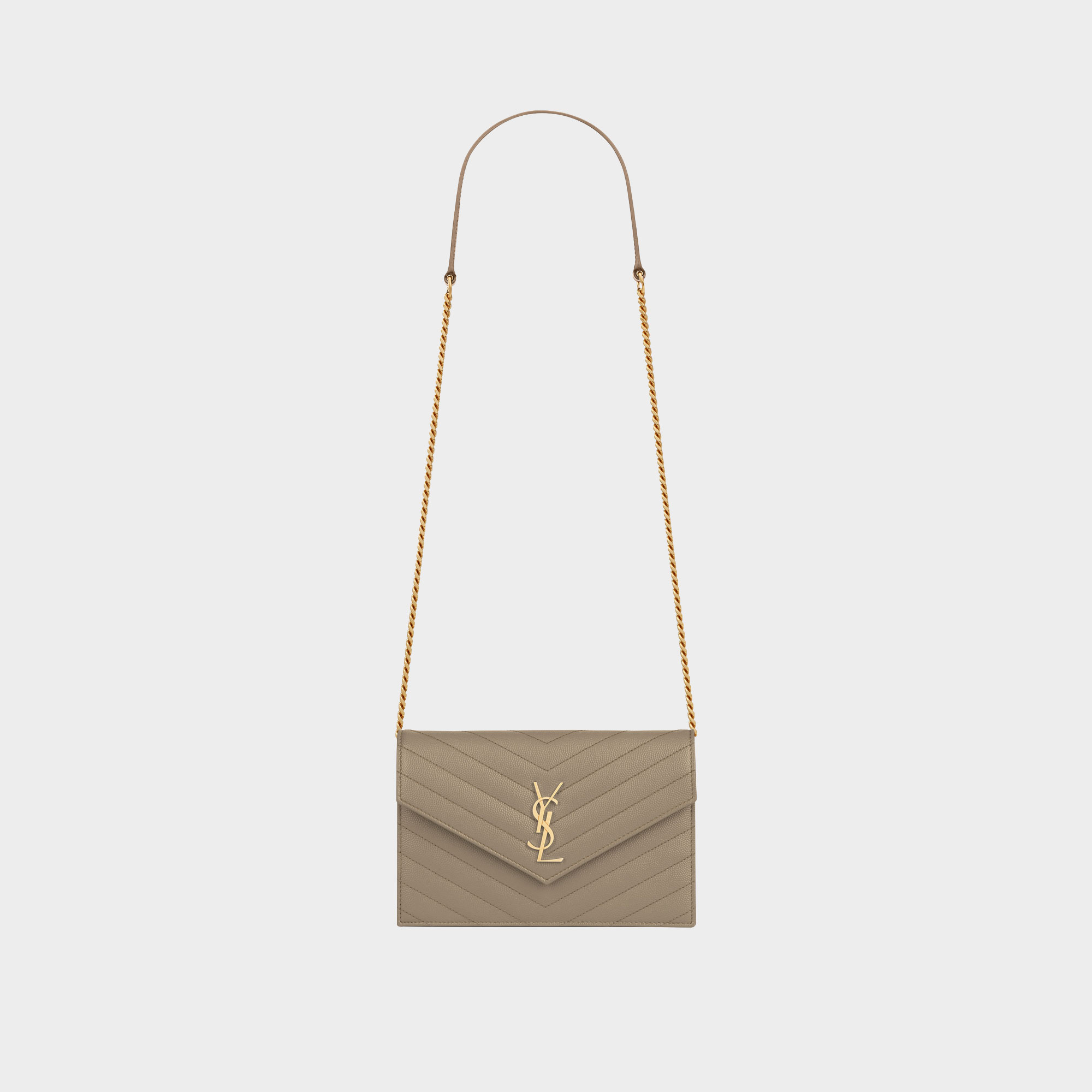 Cassandre Matelass&eacute; Envelope Chain Wallet Bag