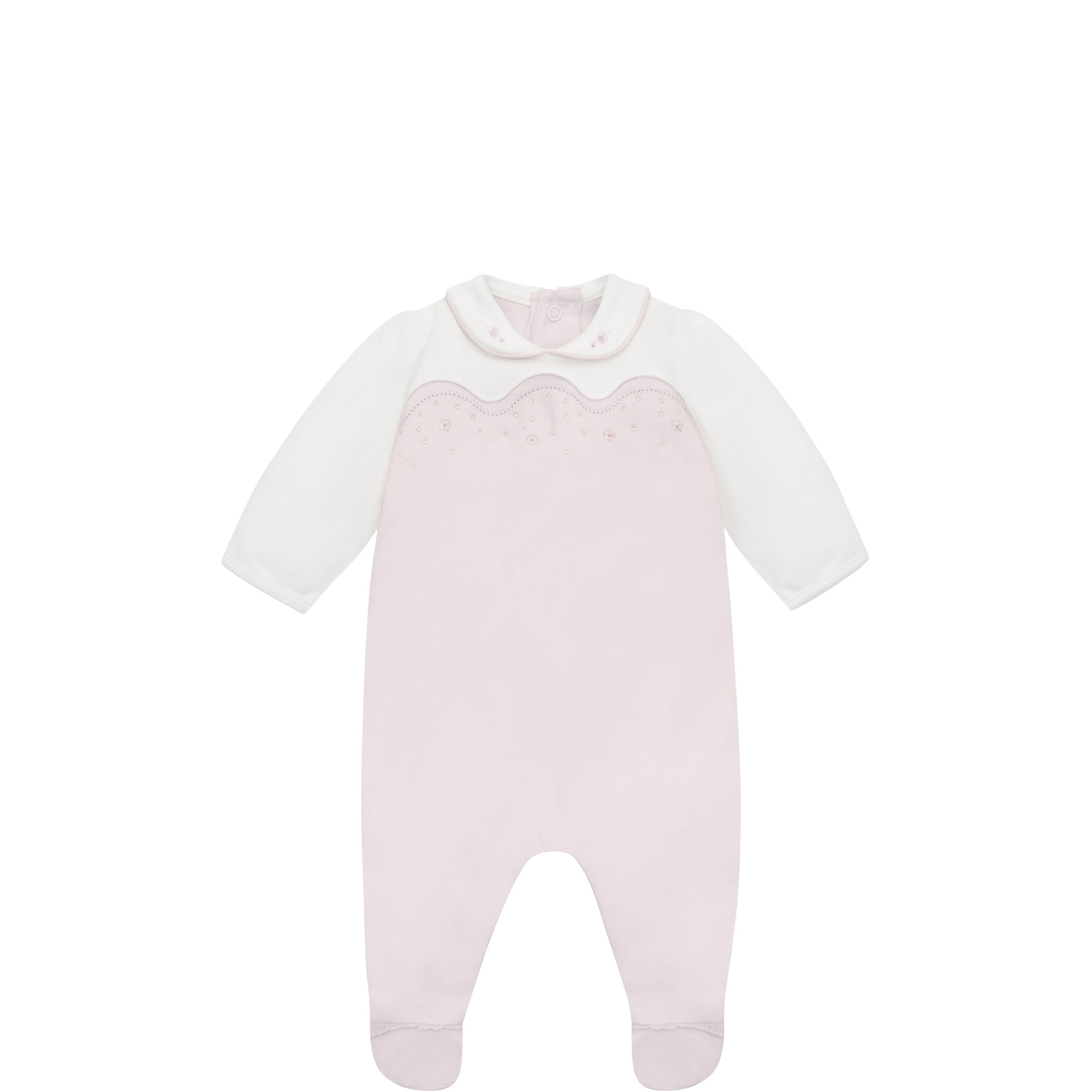 Leah Embroidered Onesie Babygrow