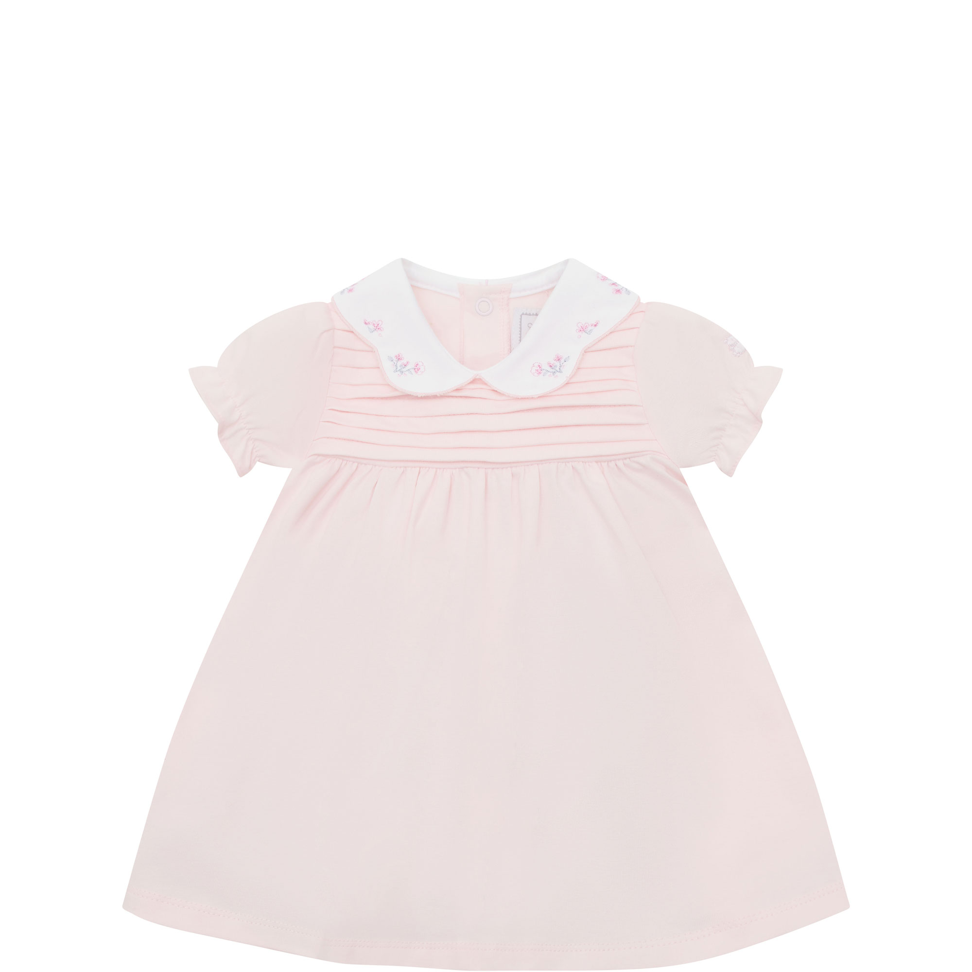 Lucia Embroidered Floral Pleated Dress