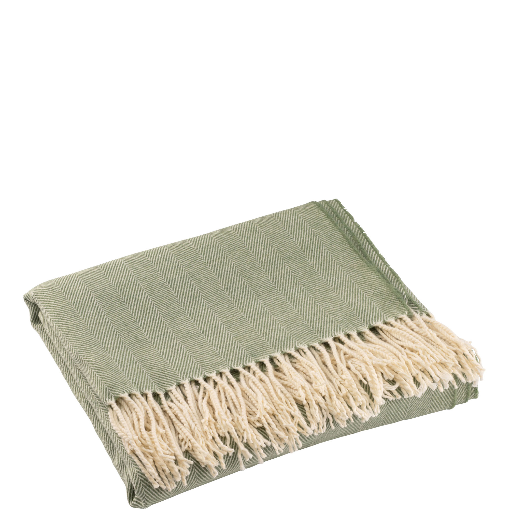 Herringbone Textured Throw Forest Green