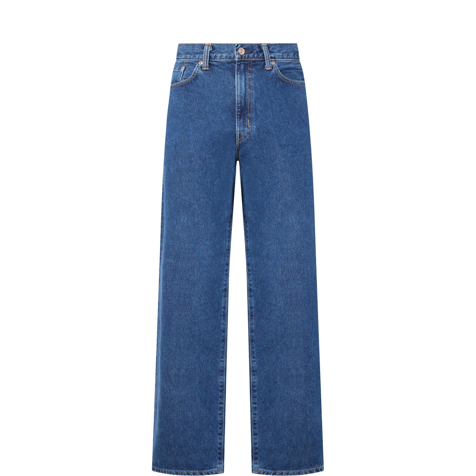 Loose Mid-Rise Straight Leg Jeans