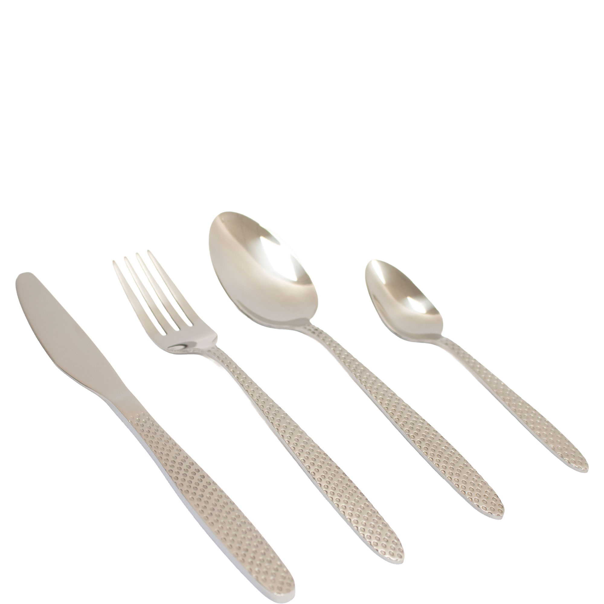 Hammerred Cutlery 24-Piece Set