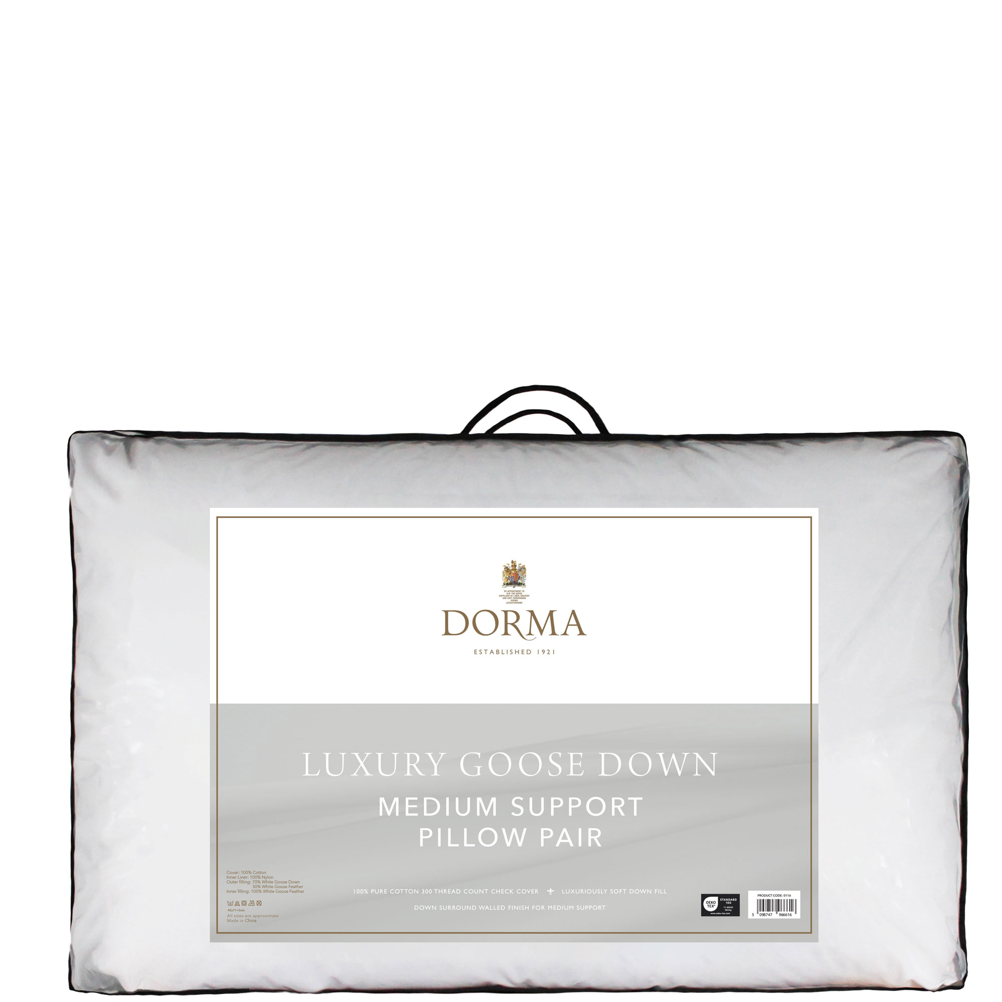 White Goose Down Pillow Pair