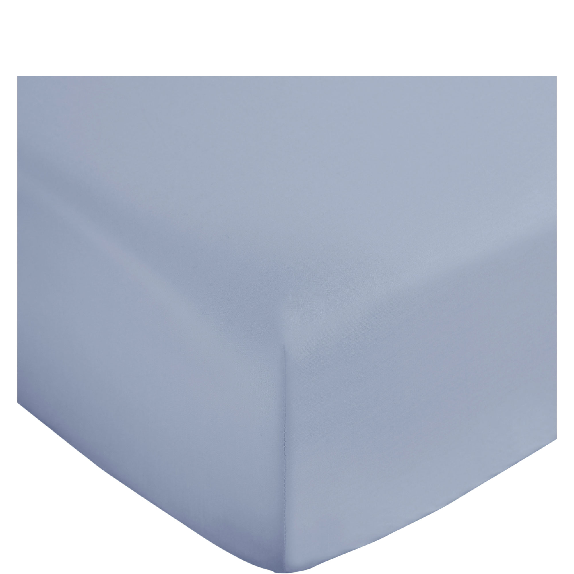 400 Thread Count Cotton Sateen Fitted Sheet Blue