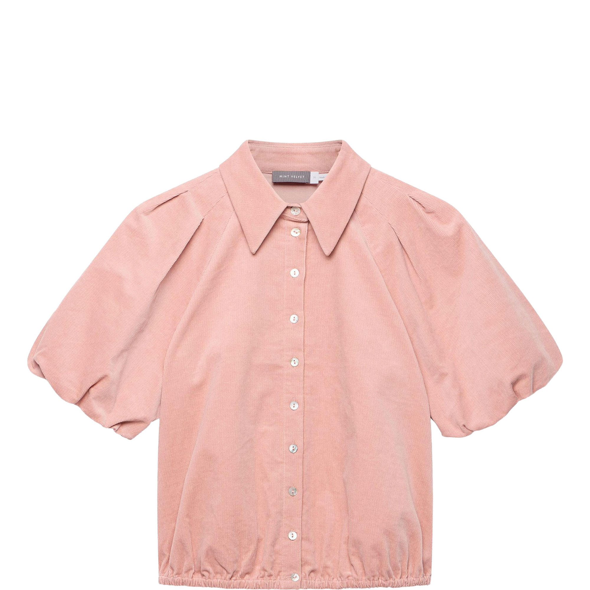 Corduroy Puff Sleeve Shirt