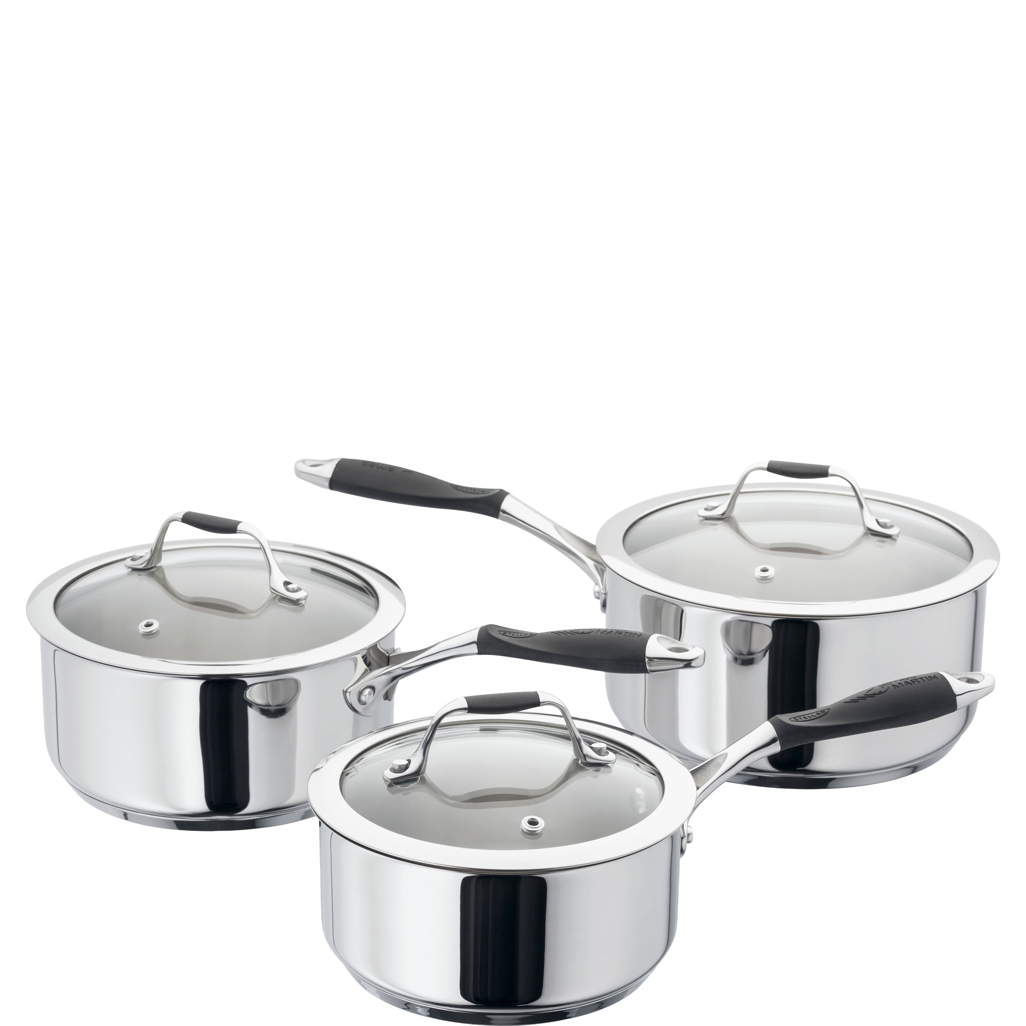 James Martin Saucepan Three-Piece Set