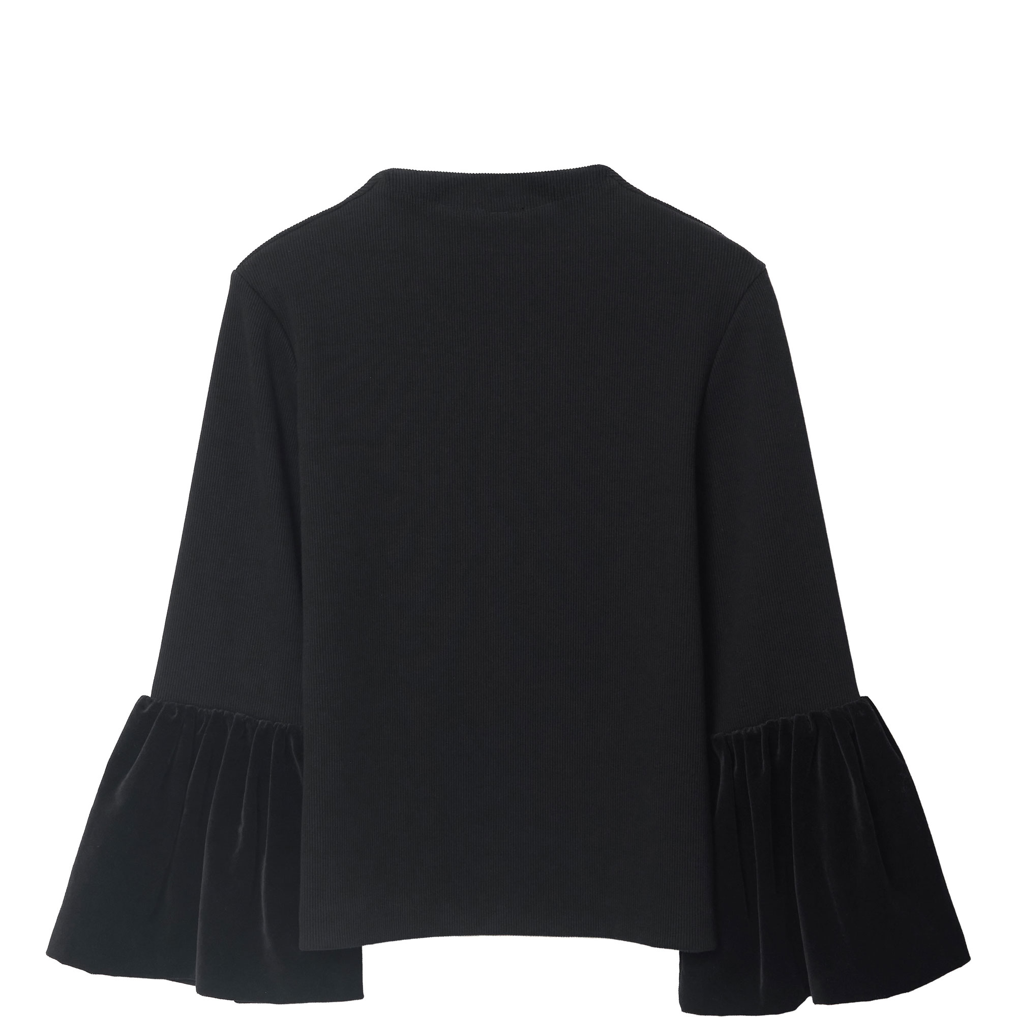 Velvet Peplum Knitted Top
