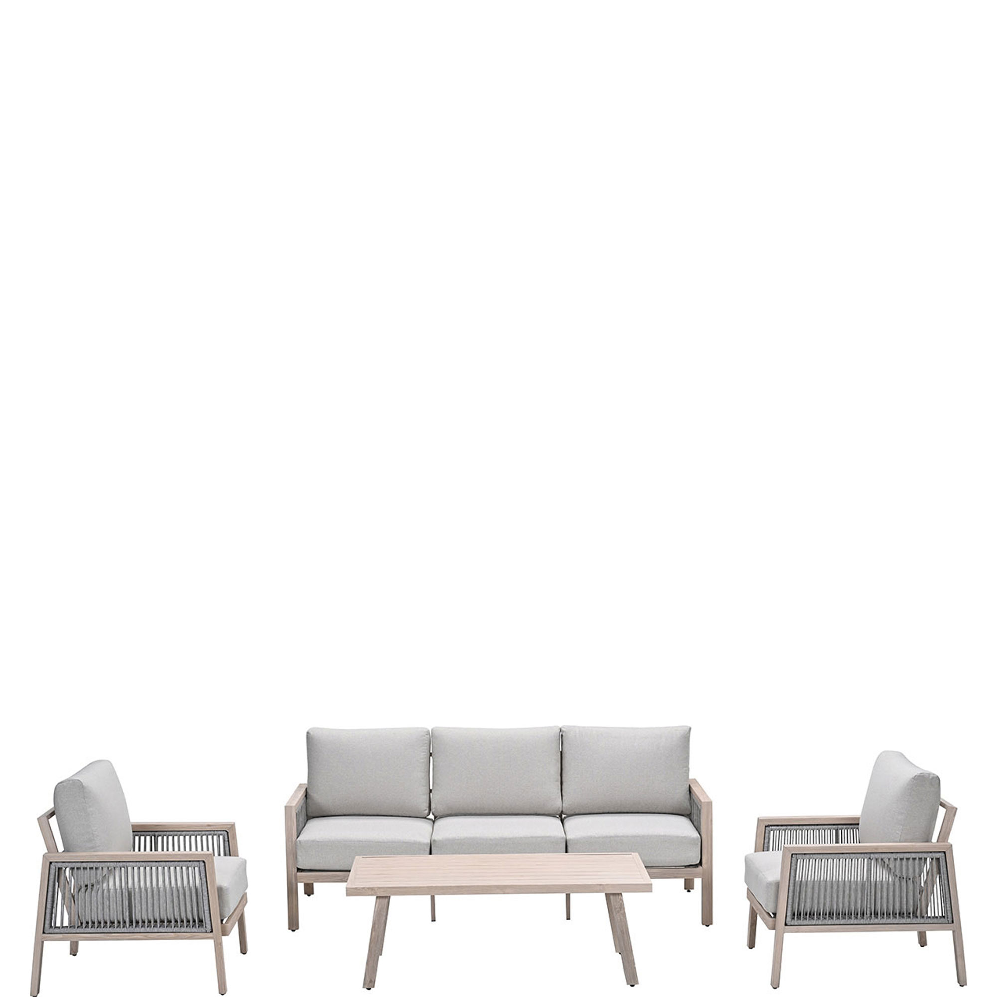 Anderson Garden Lounge 4-Piece Set Light Oak