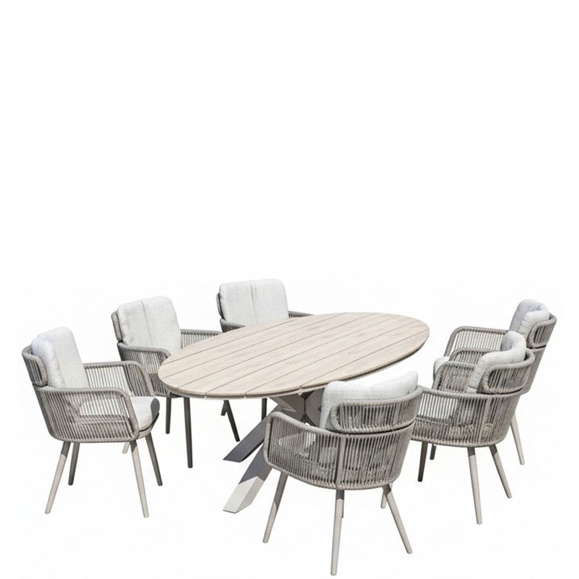 Annalise Garden 7-Piece Dining Set Taupe