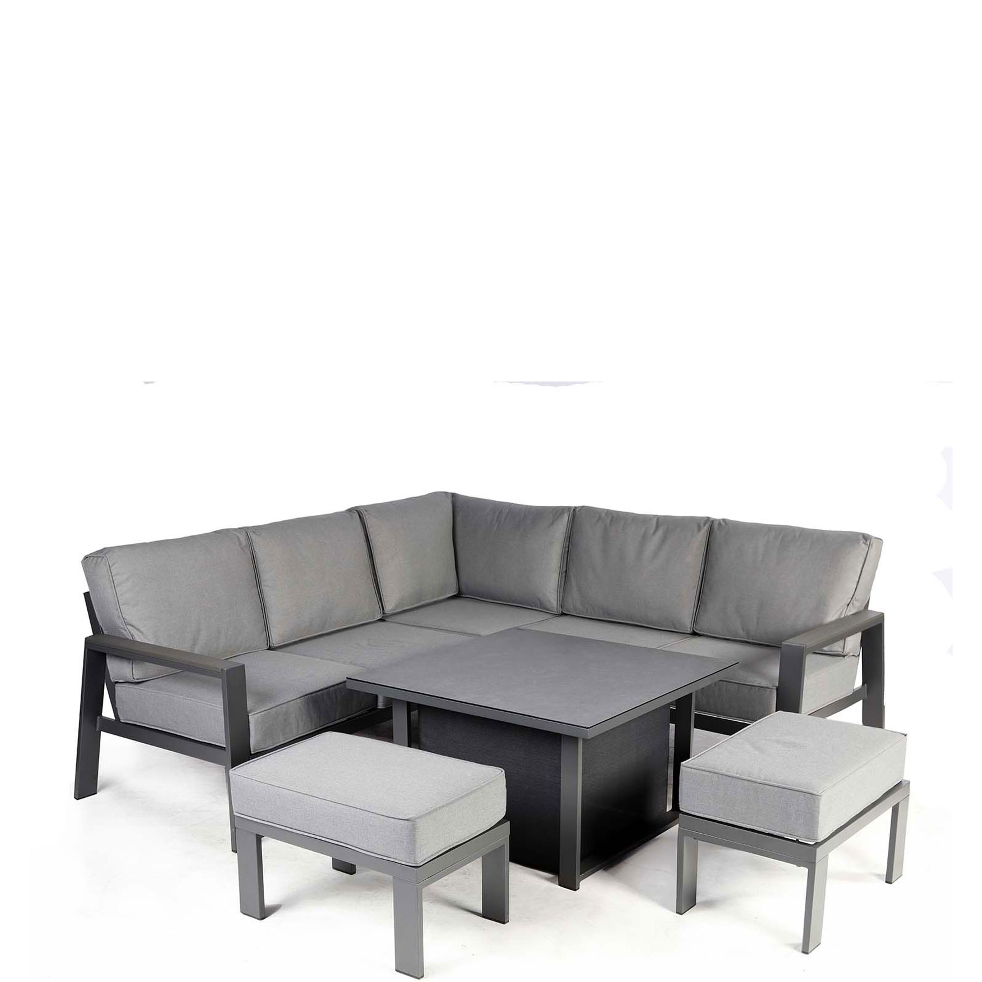 Costa Garden Corner 5-Piece Dining Set Charcoal