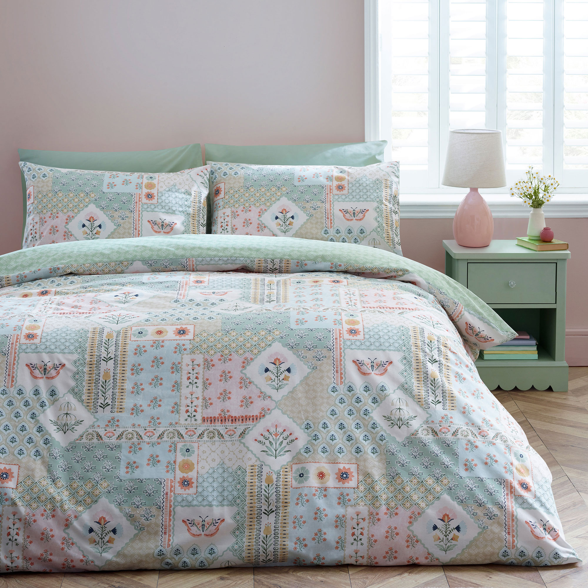 Folkpatch Duvet Set Green