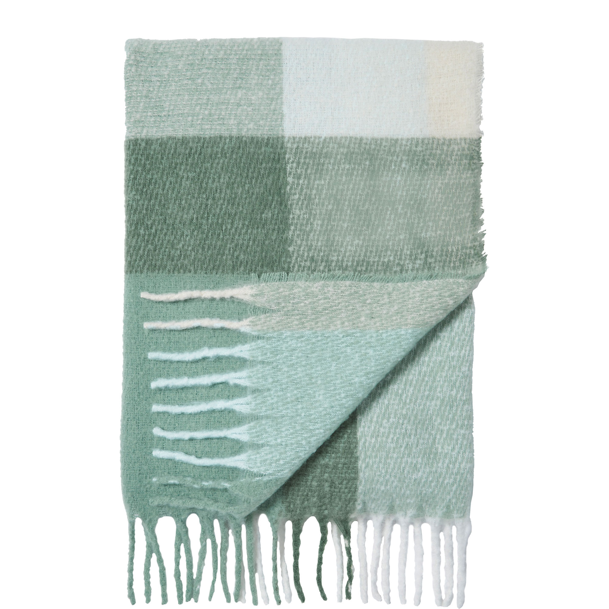 Faux Mohair Throw Green