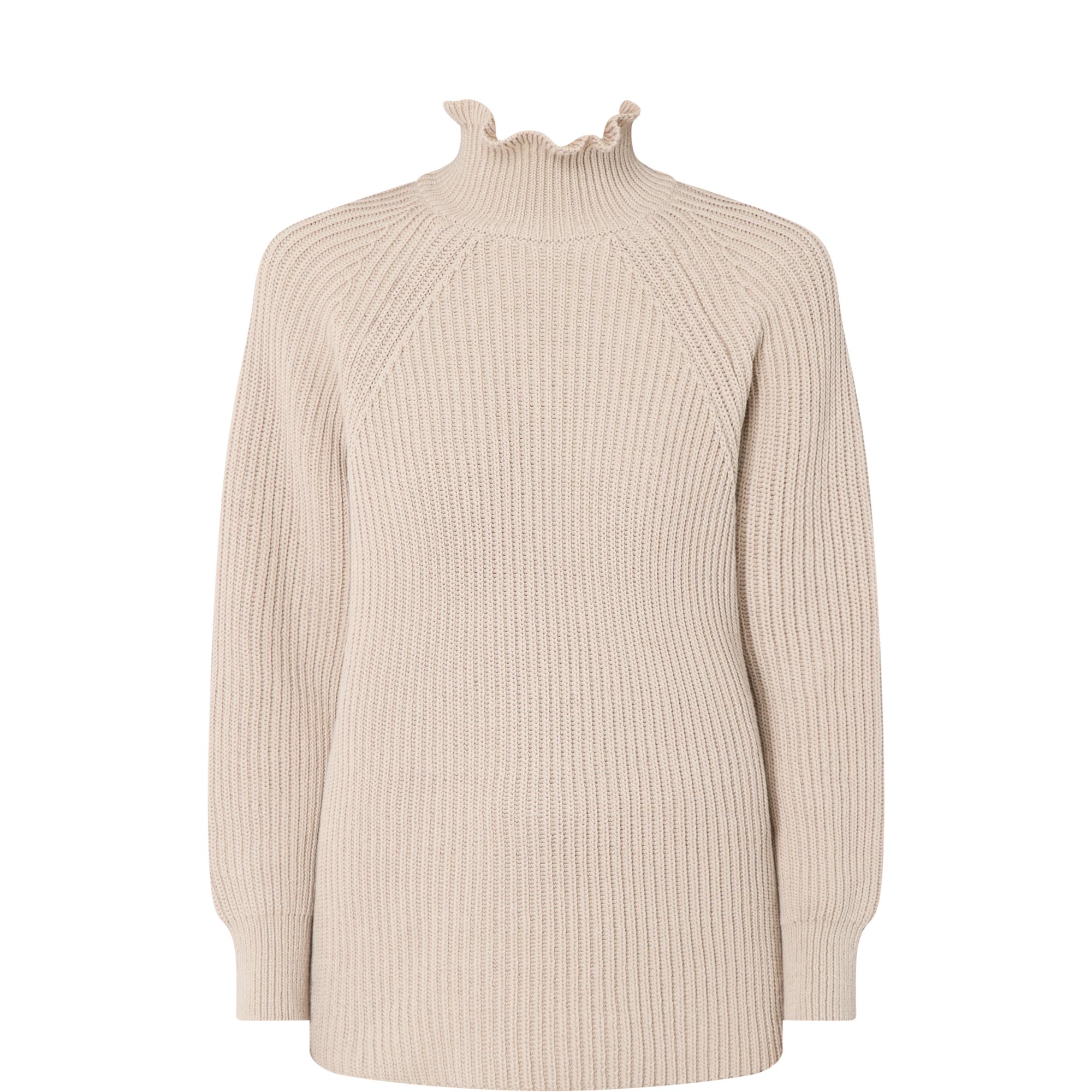 Camino Ruffle Ribbed Sweater