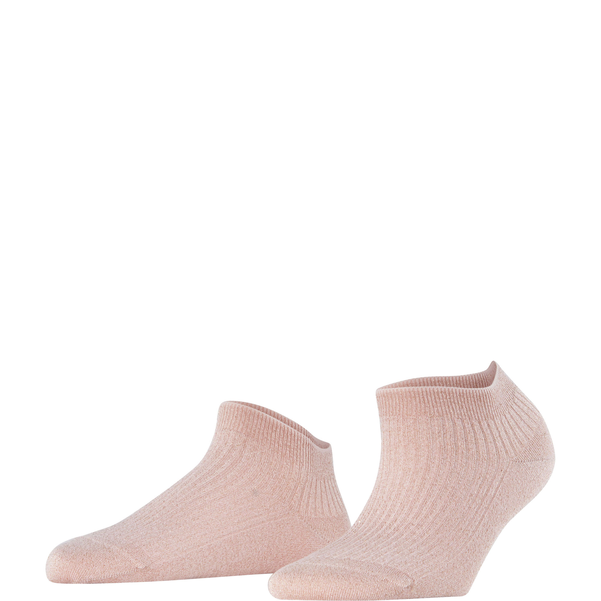 Shiny Ribbed Trainer Socks