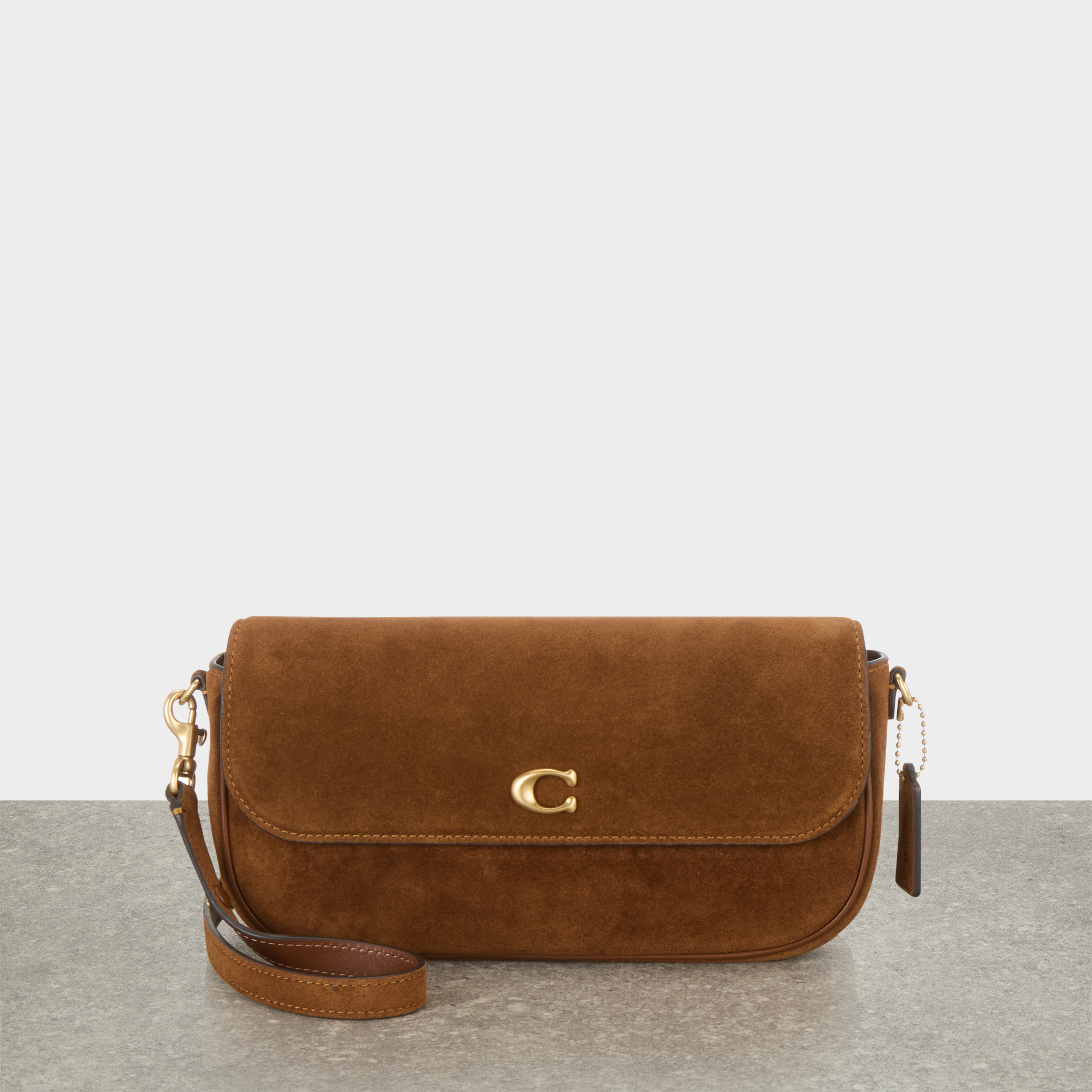 Brook Flap Chain Suede Crossbody Bag