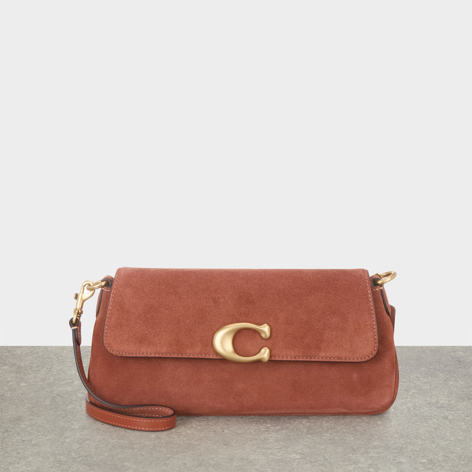 Jet Suede Shoulder Bag