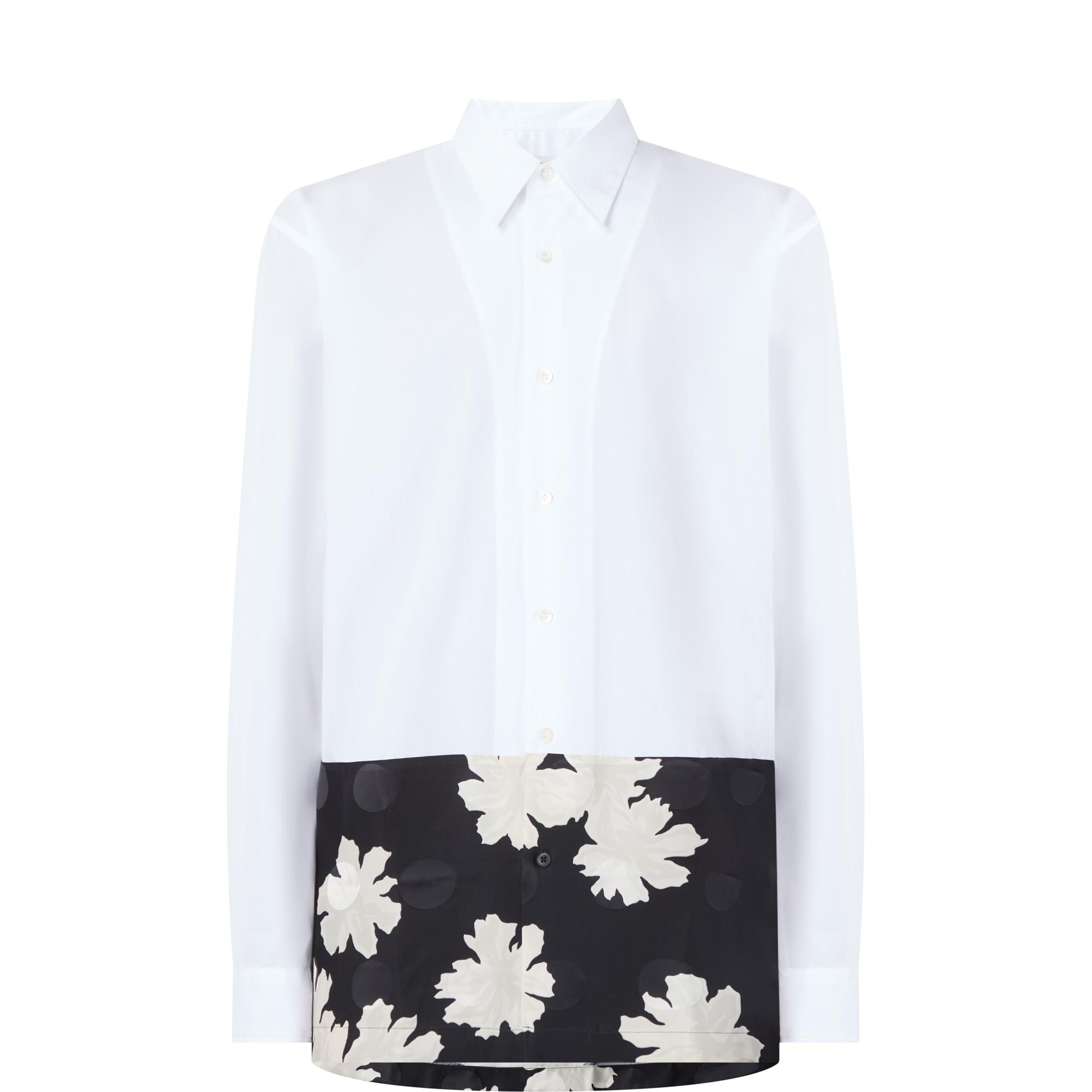Two Tone Flower Casual Shirt