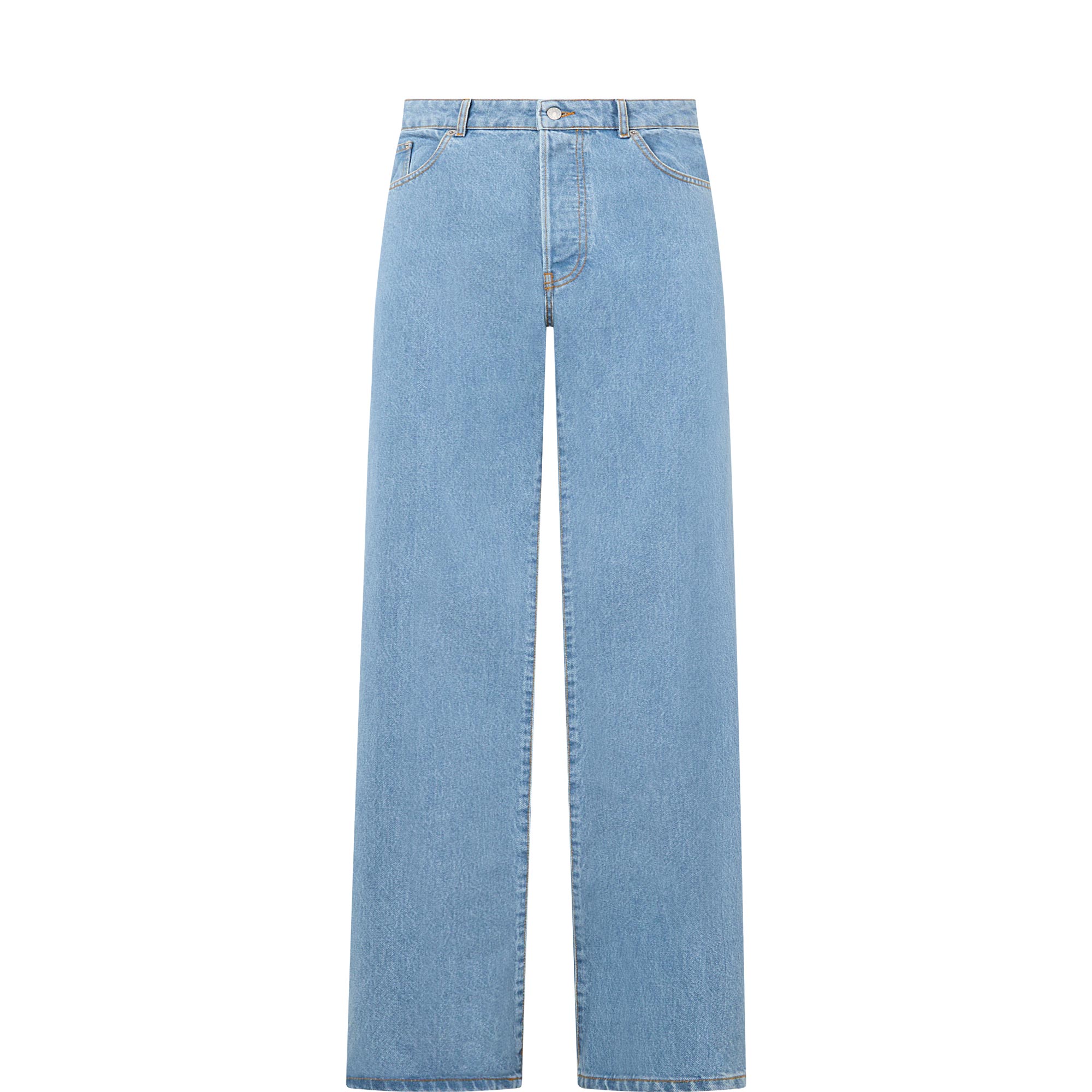 Mid-Rise Loose Straight Leg Jeans