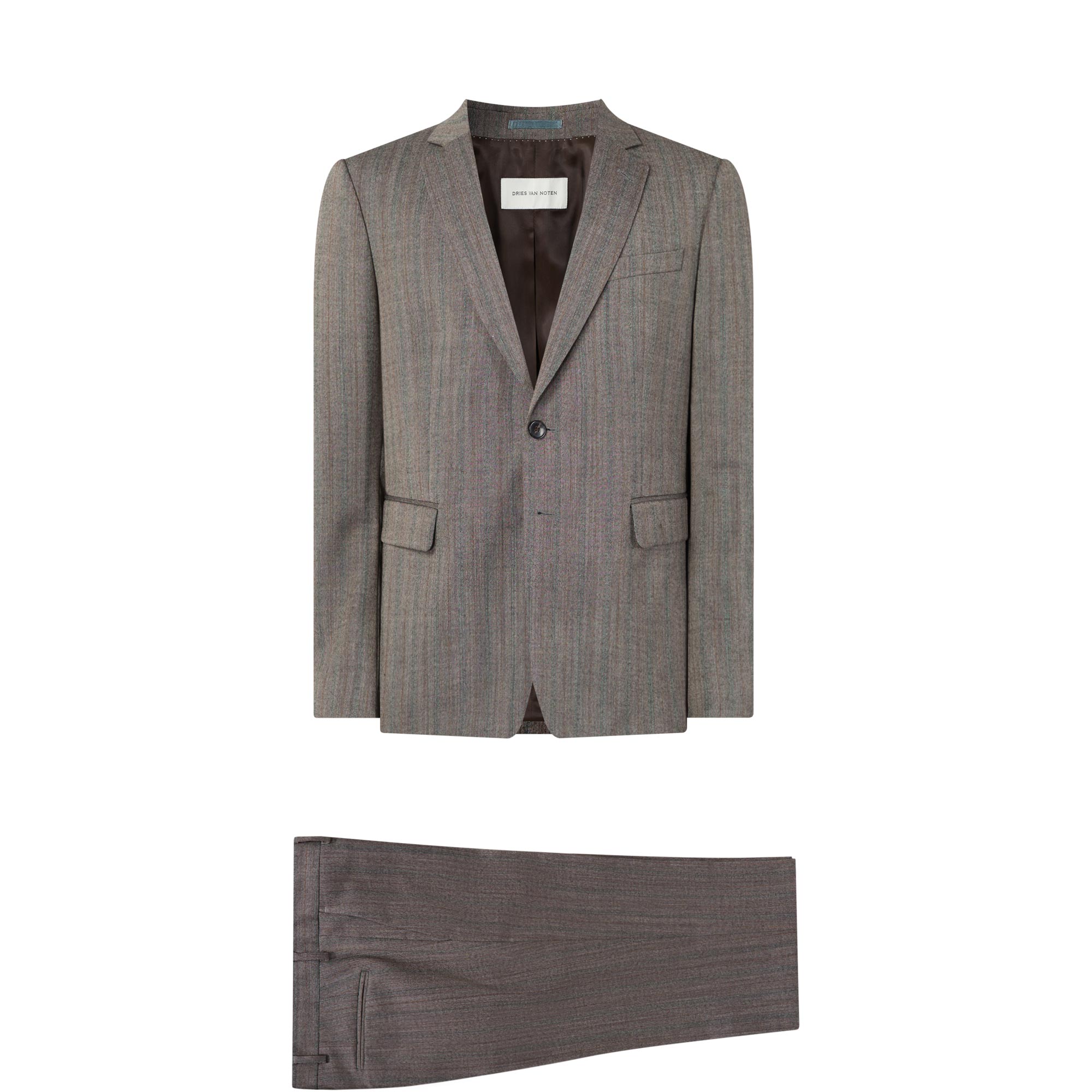 Single-Breasted Pinstripe Two-Piece Suit
