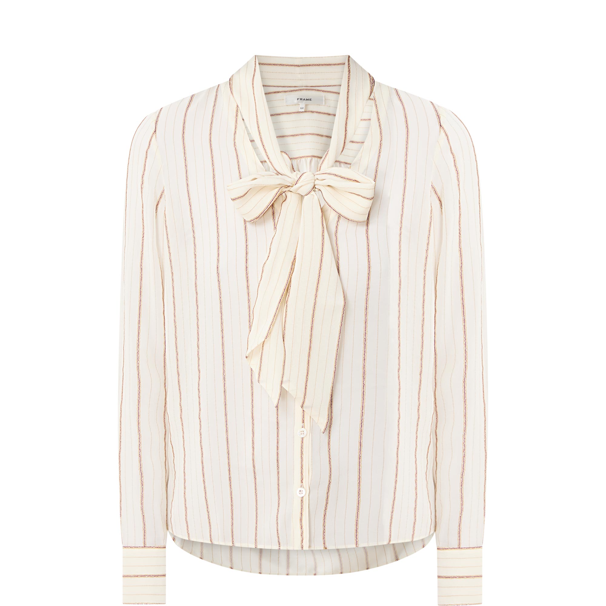 The Silk Tie Striped Blouse