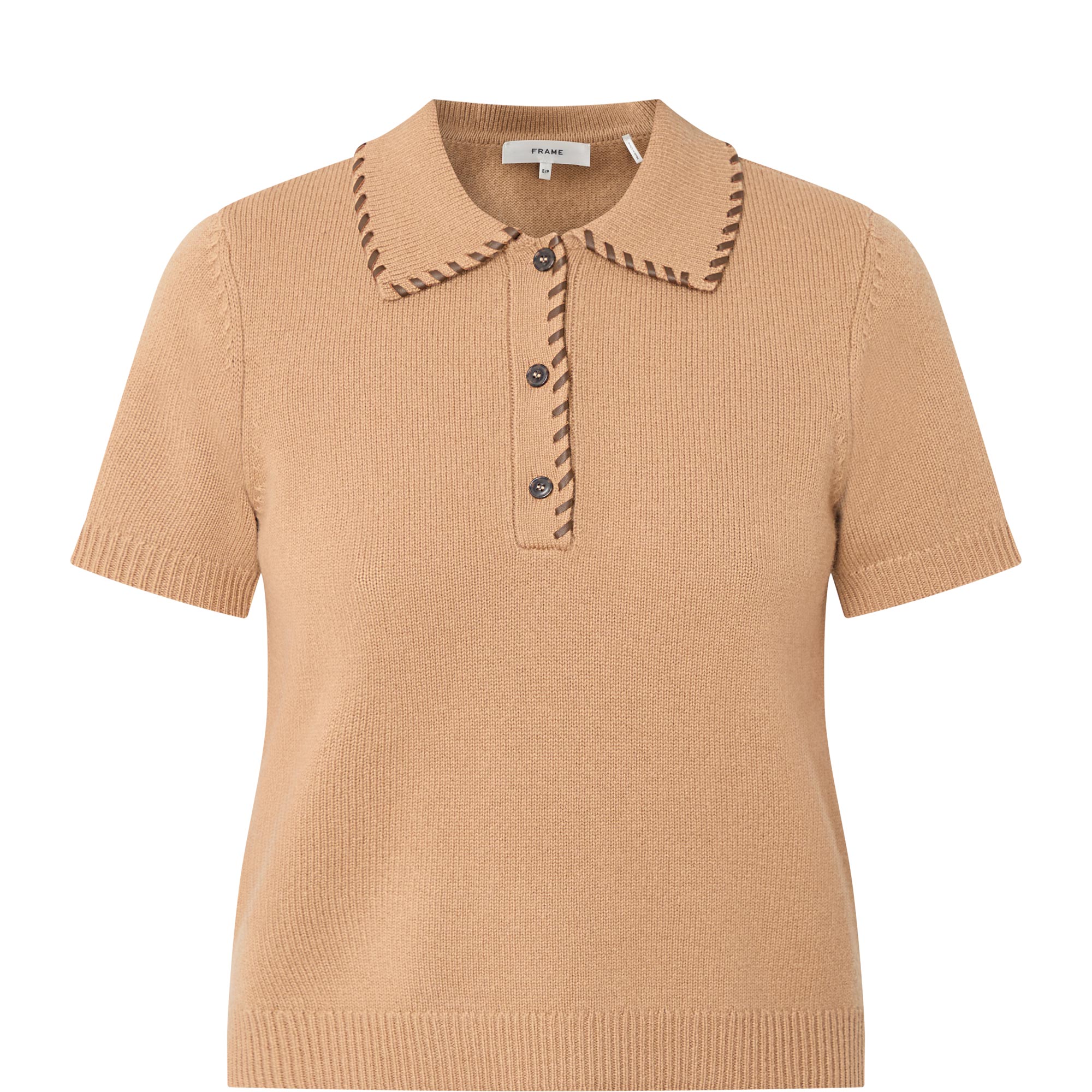 The Leather Stitch Polo Sweater