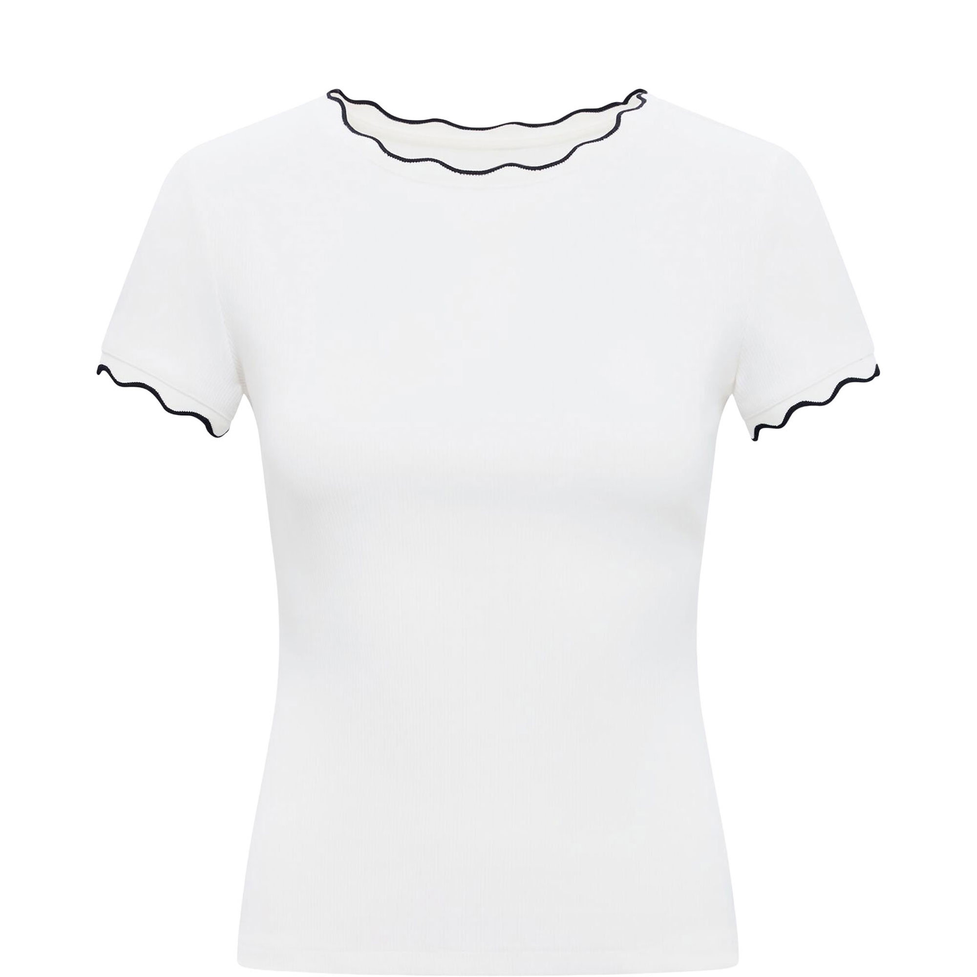 Rebecca Scallop Trim Top