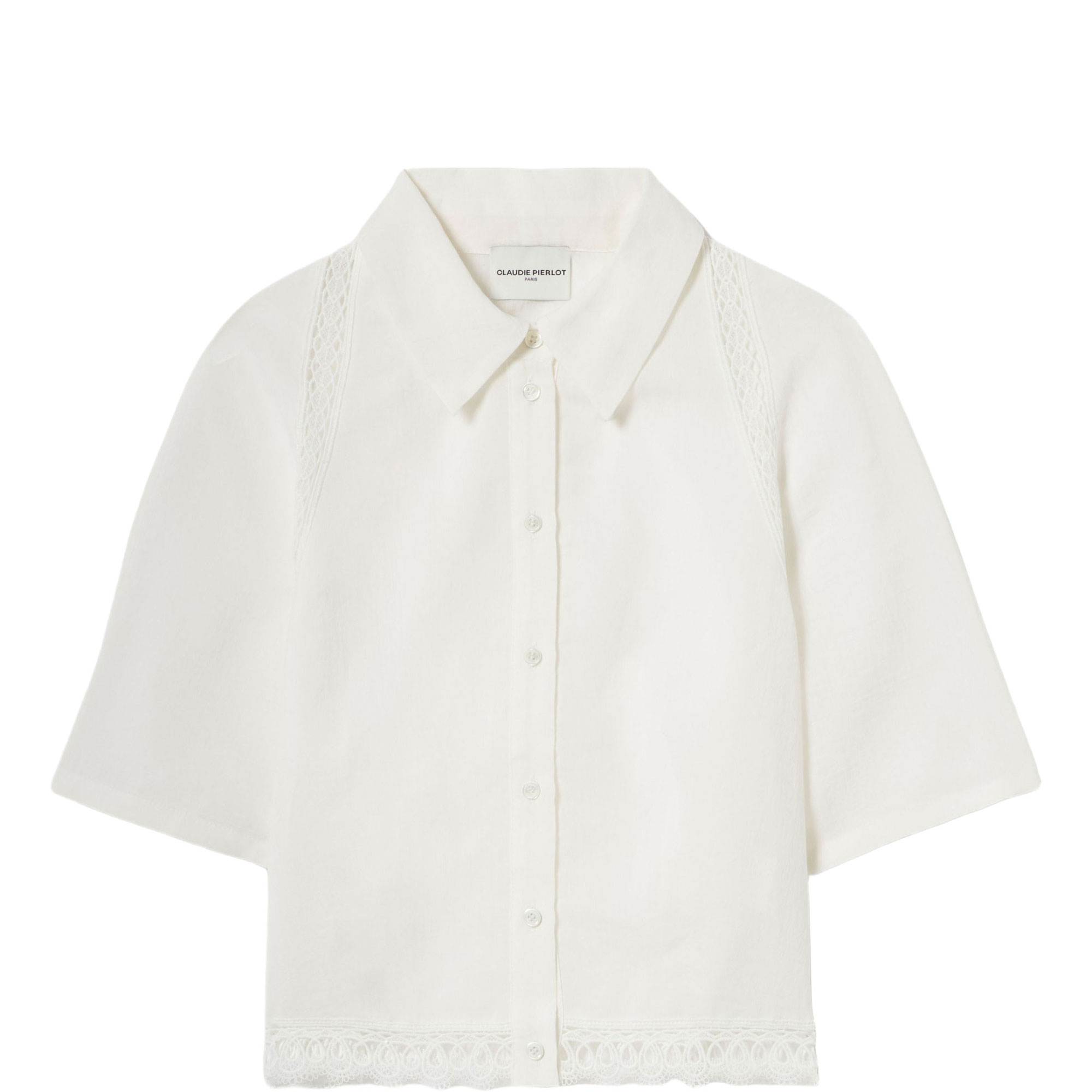 Lace Trim Casual Shirt