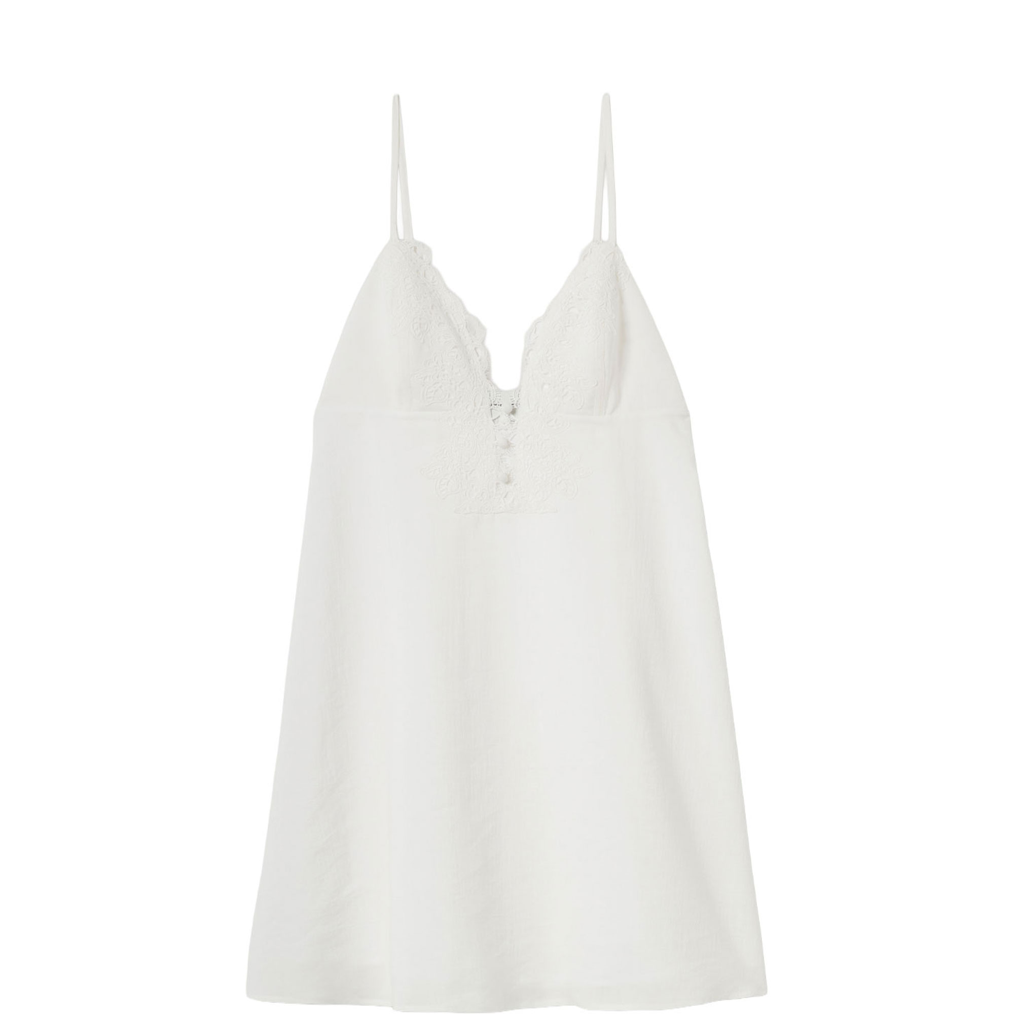 Lace Trim Mini Flared Dress