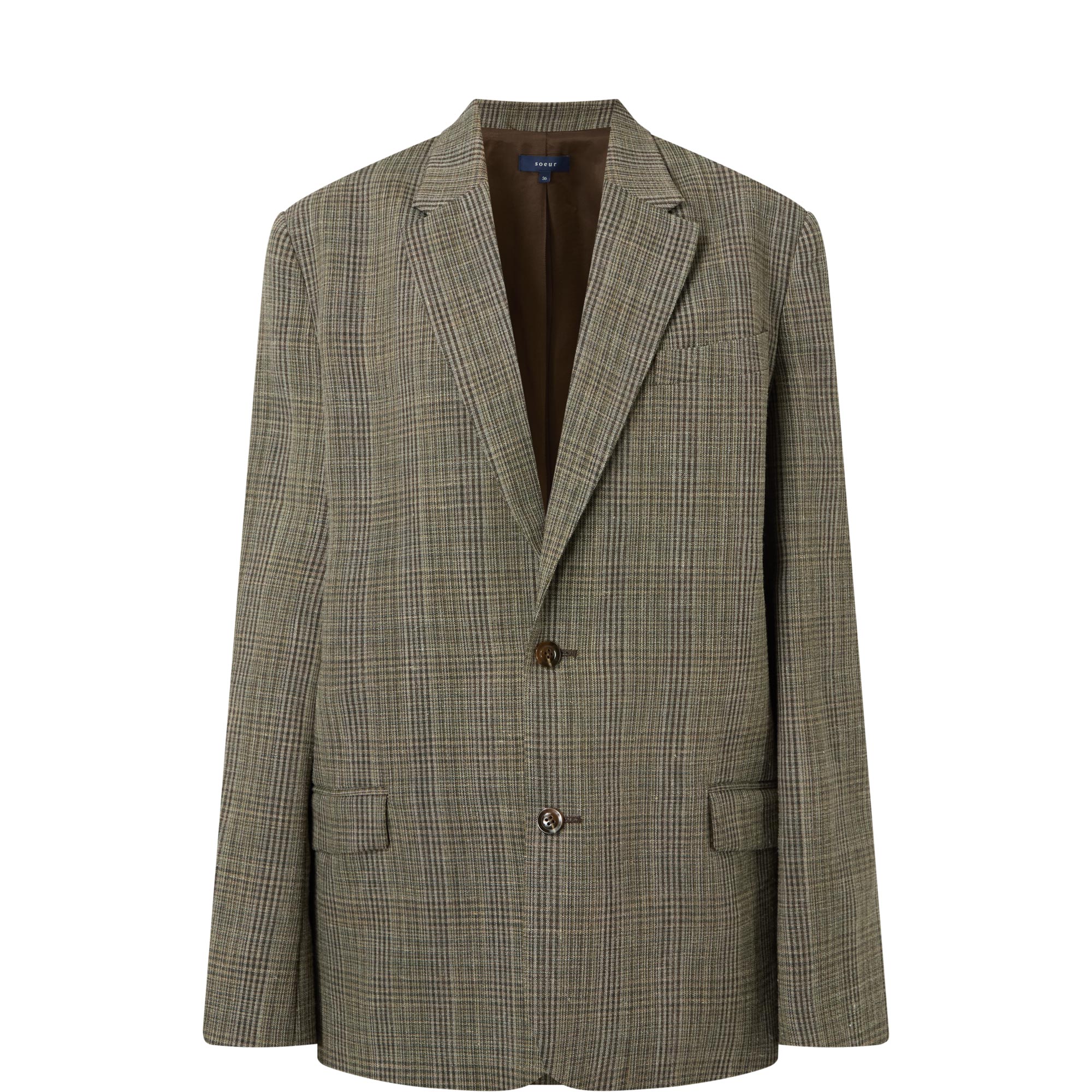 Giani Checked Single-Breasted Blazer