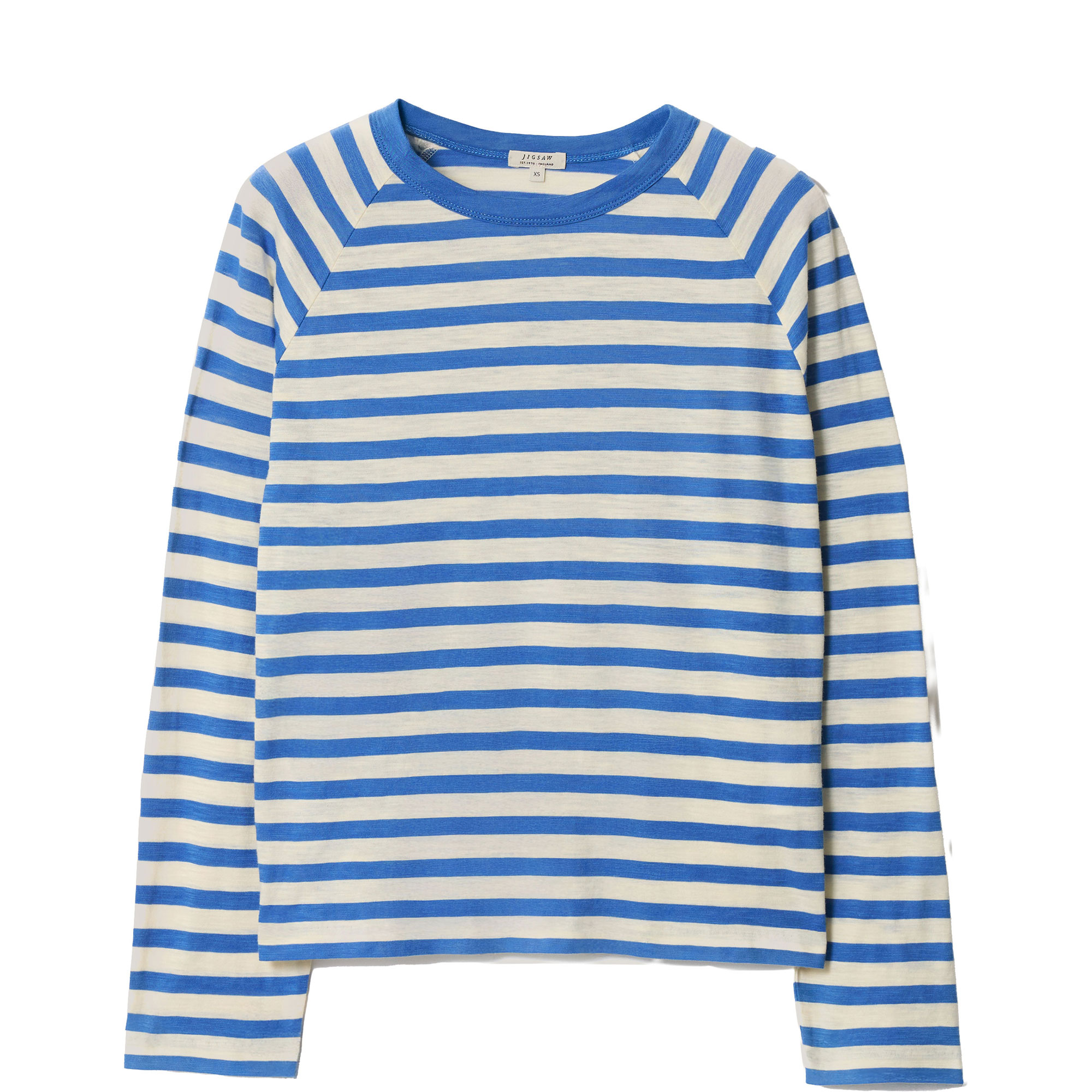 Striped Raglan Long-Sleeved Top