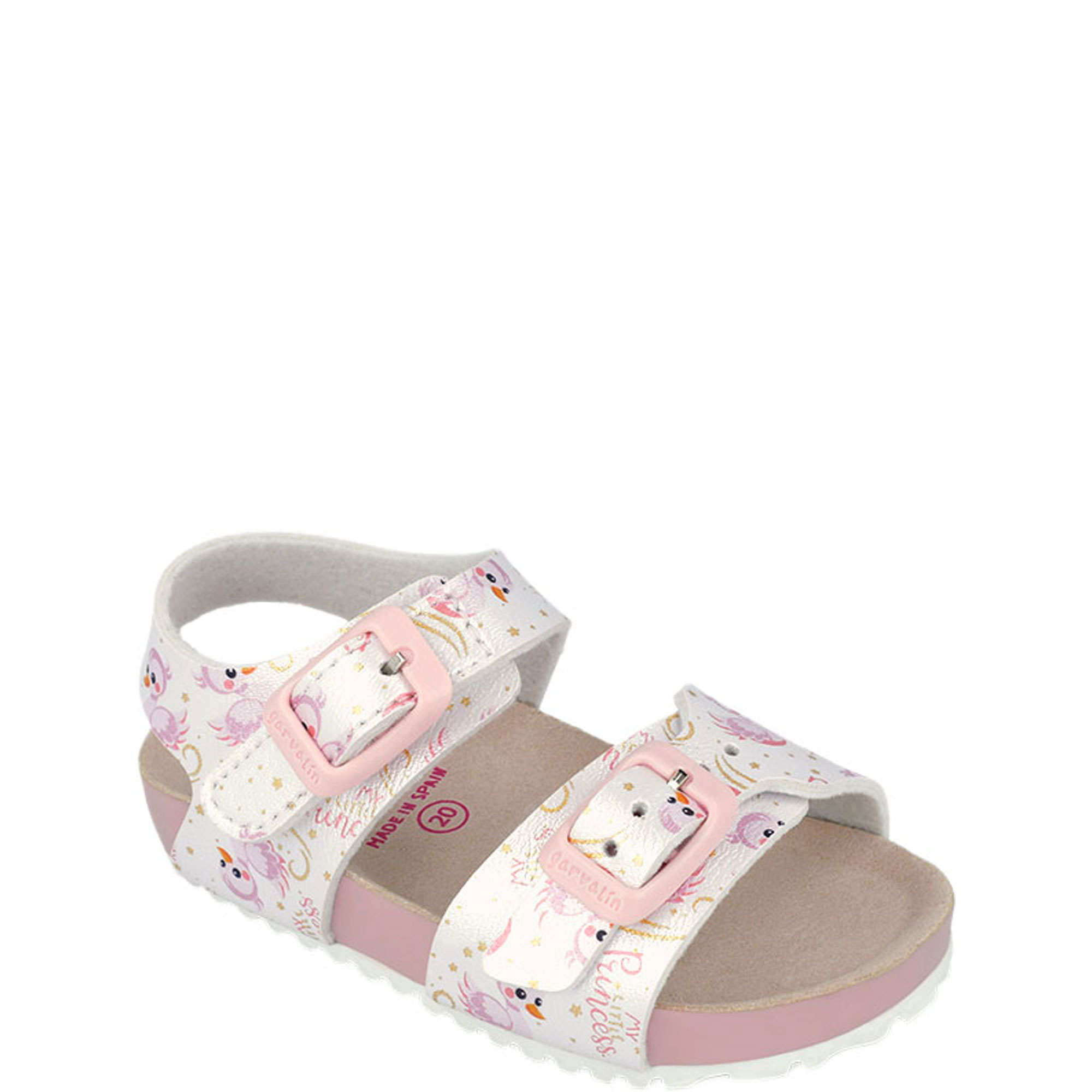 Metallic Printed Flat Sandals