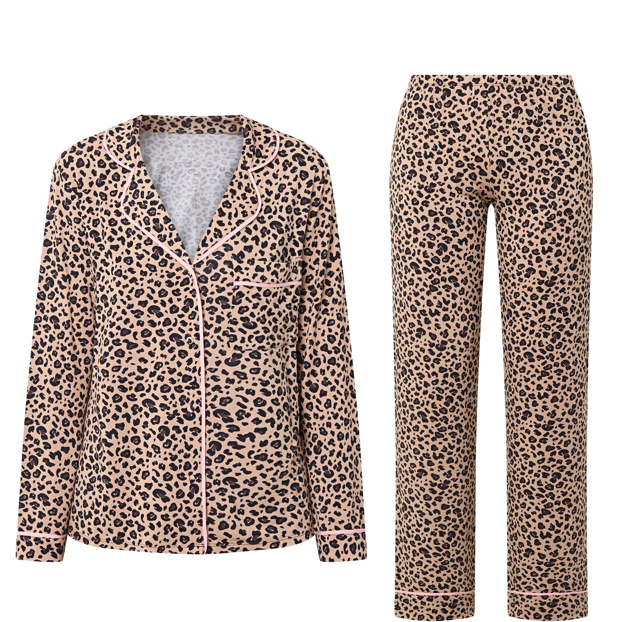 Leopard Piped Pyjama Set