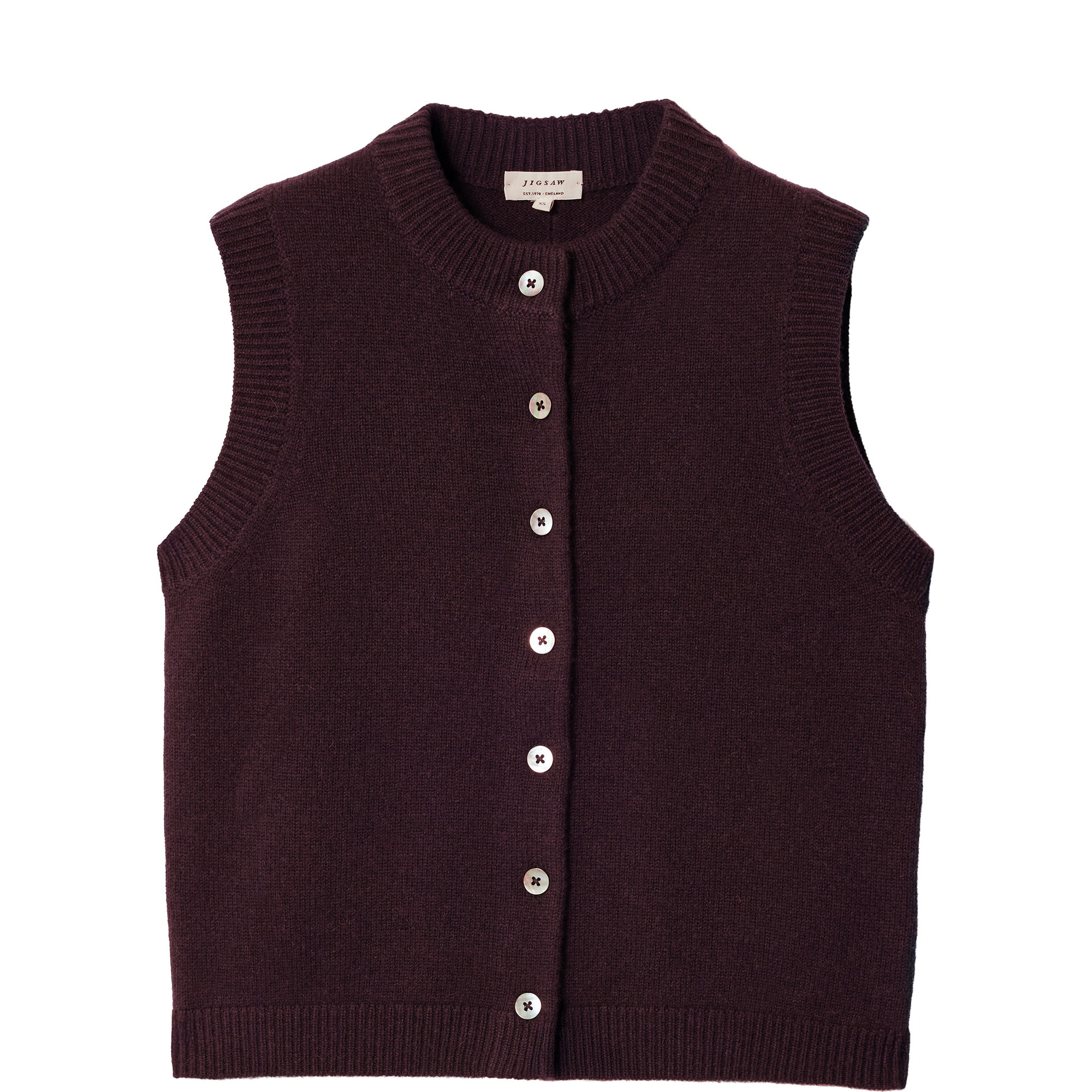 Knitted Button Front Waistcoat
