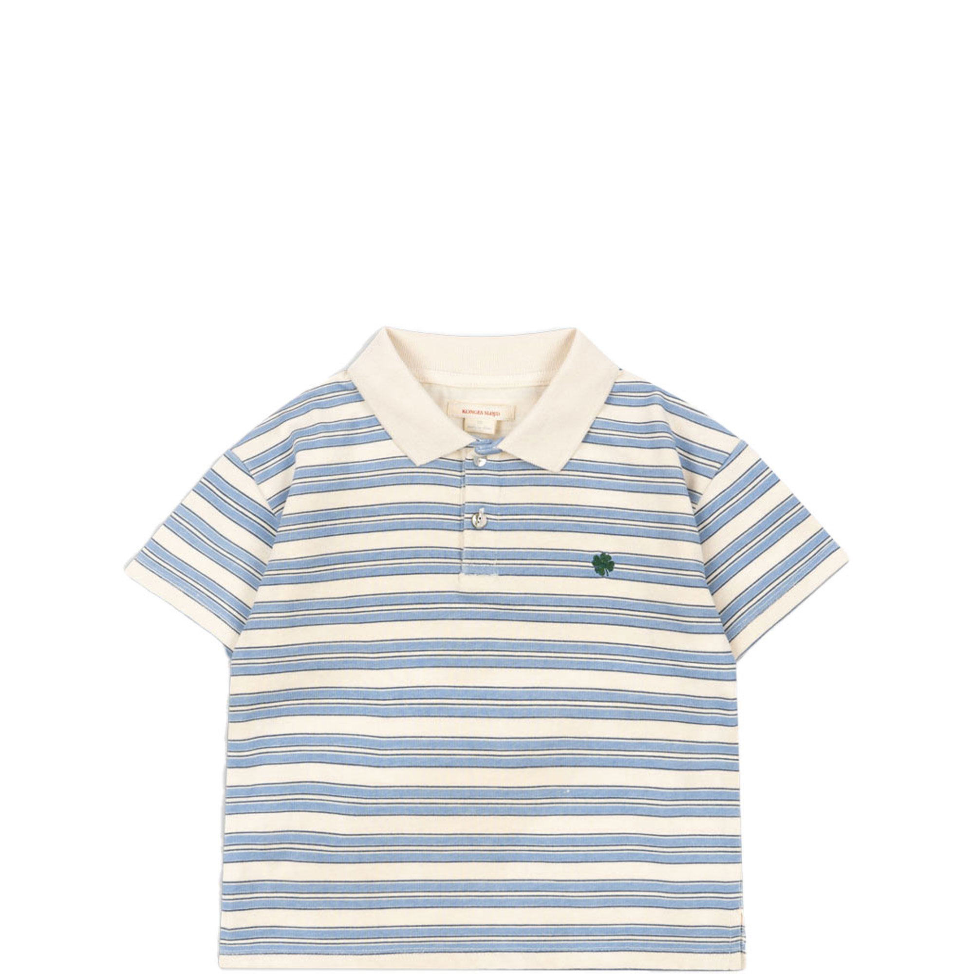 Shamrock Embroidered Striped Polo Shirt